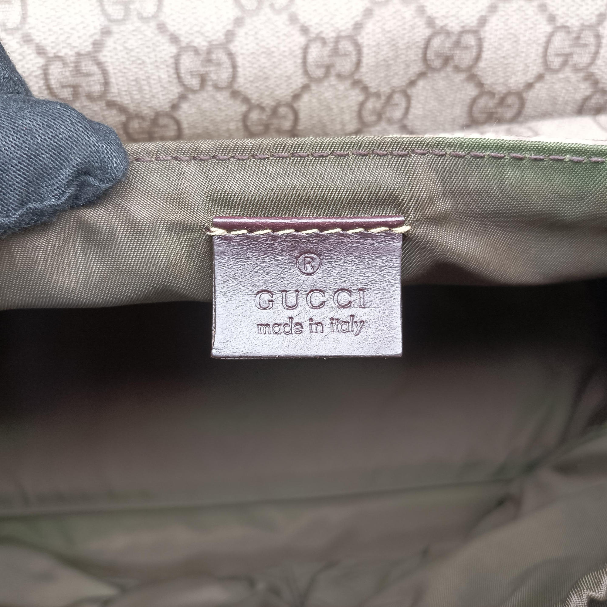 Pre-owned Gucci GG Supreme DiaperBag Brown PVC coated canvas 211131 shoulderbag | stylenewstar