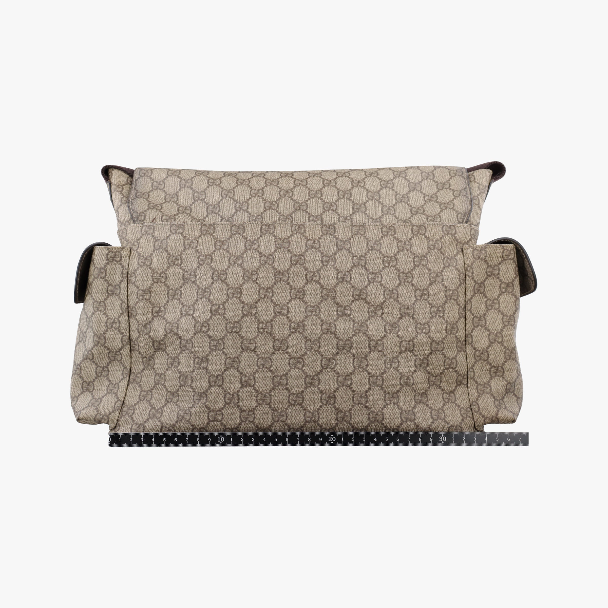 Pre-owned Gucci GG Supreme DiaperBag Brown PVC coated canvas 211131 shoulderbag | stylenewstar