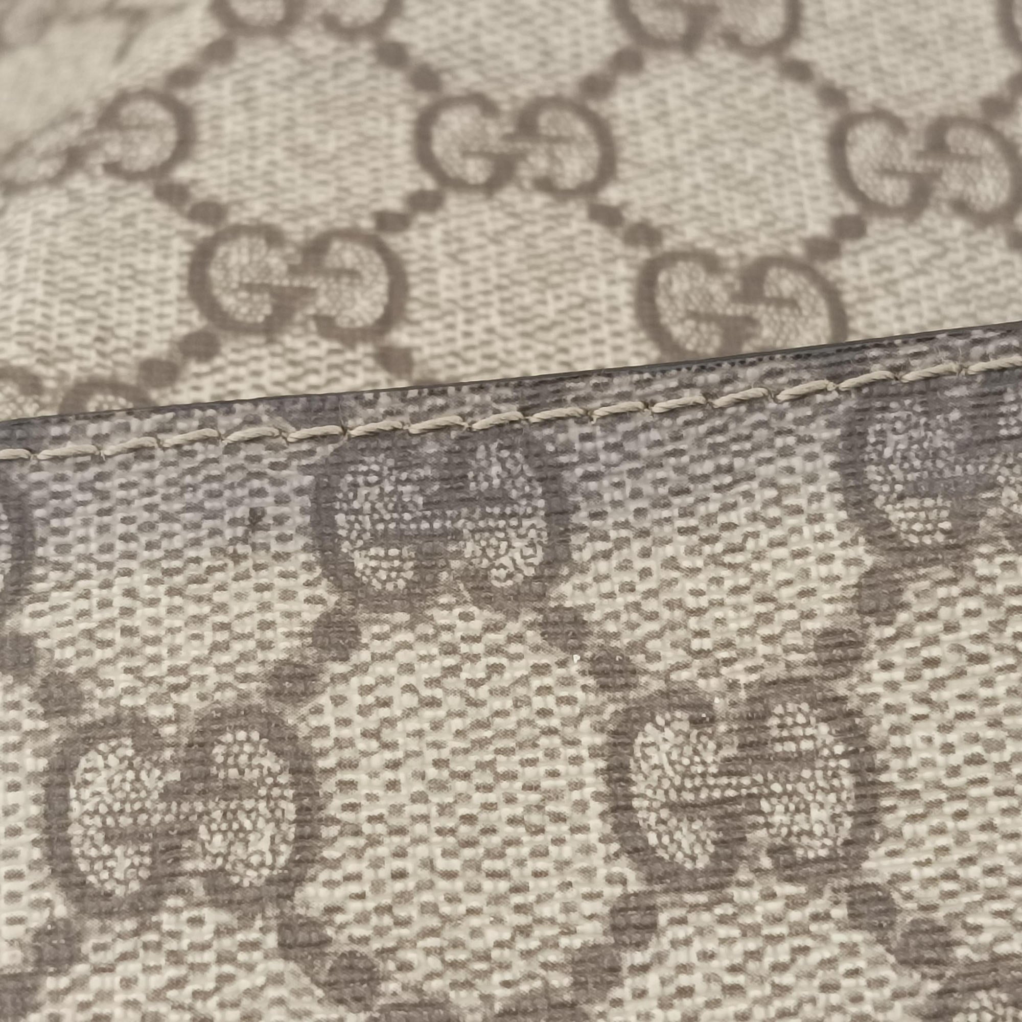 Pre-owned Gucci GG Supreme DiaperBag Brown PVC coated canvas 211131 shoulderbag | stylenewstar