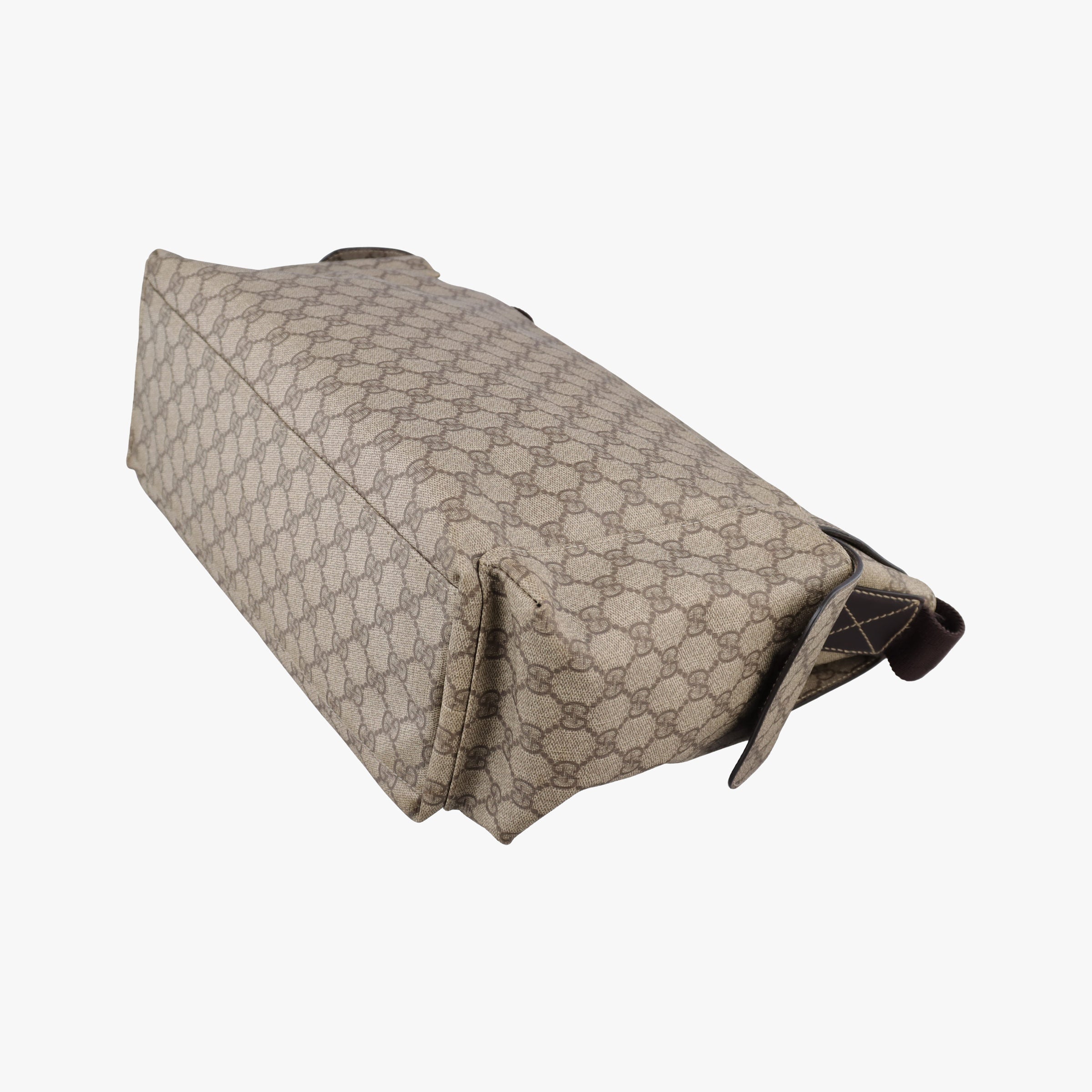 Pre-owned Gucci GG Supreme DiaperBag Brown PVC coated canvas 211131 shoulderbag | stylenewstar