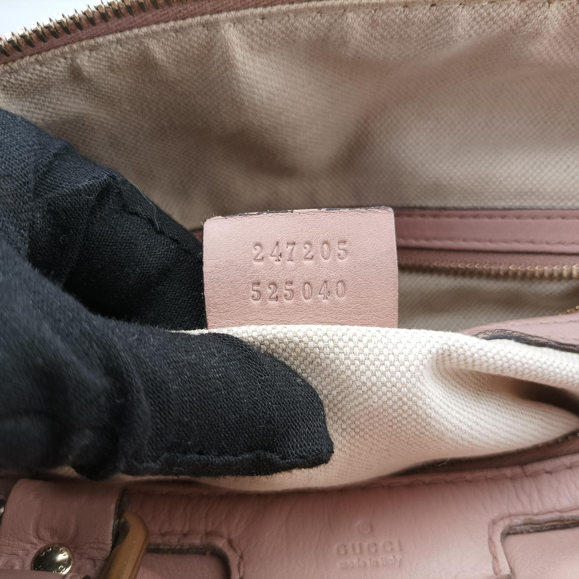 Pre-owned Gucci Guccissima Trim Web Joy Pink Leather 247205 shoulderbag | stylenewstar