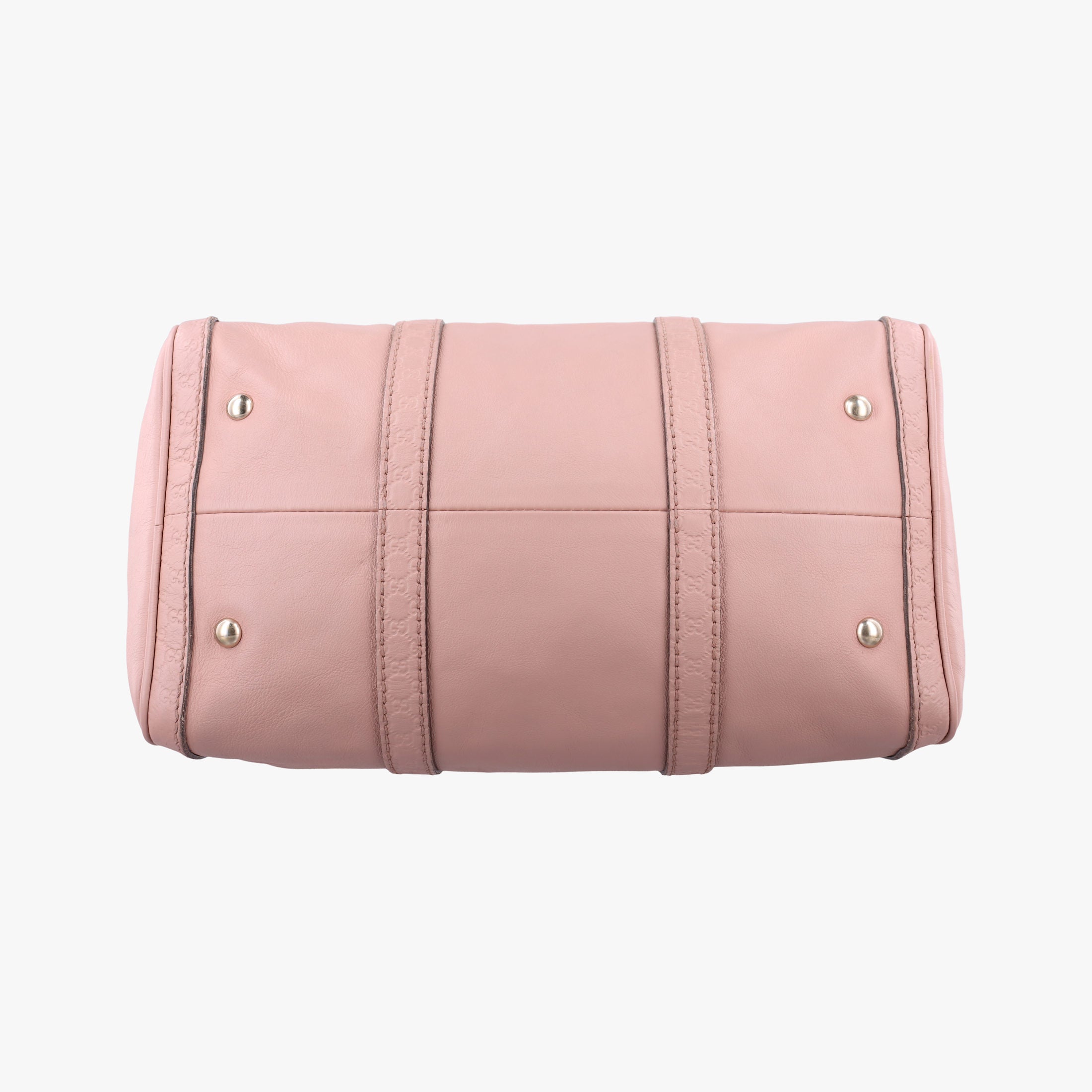Pre-owned Gucci Guccissima Trim Web Joy Pink Leather 247205 shoulderbag | stylenewstar