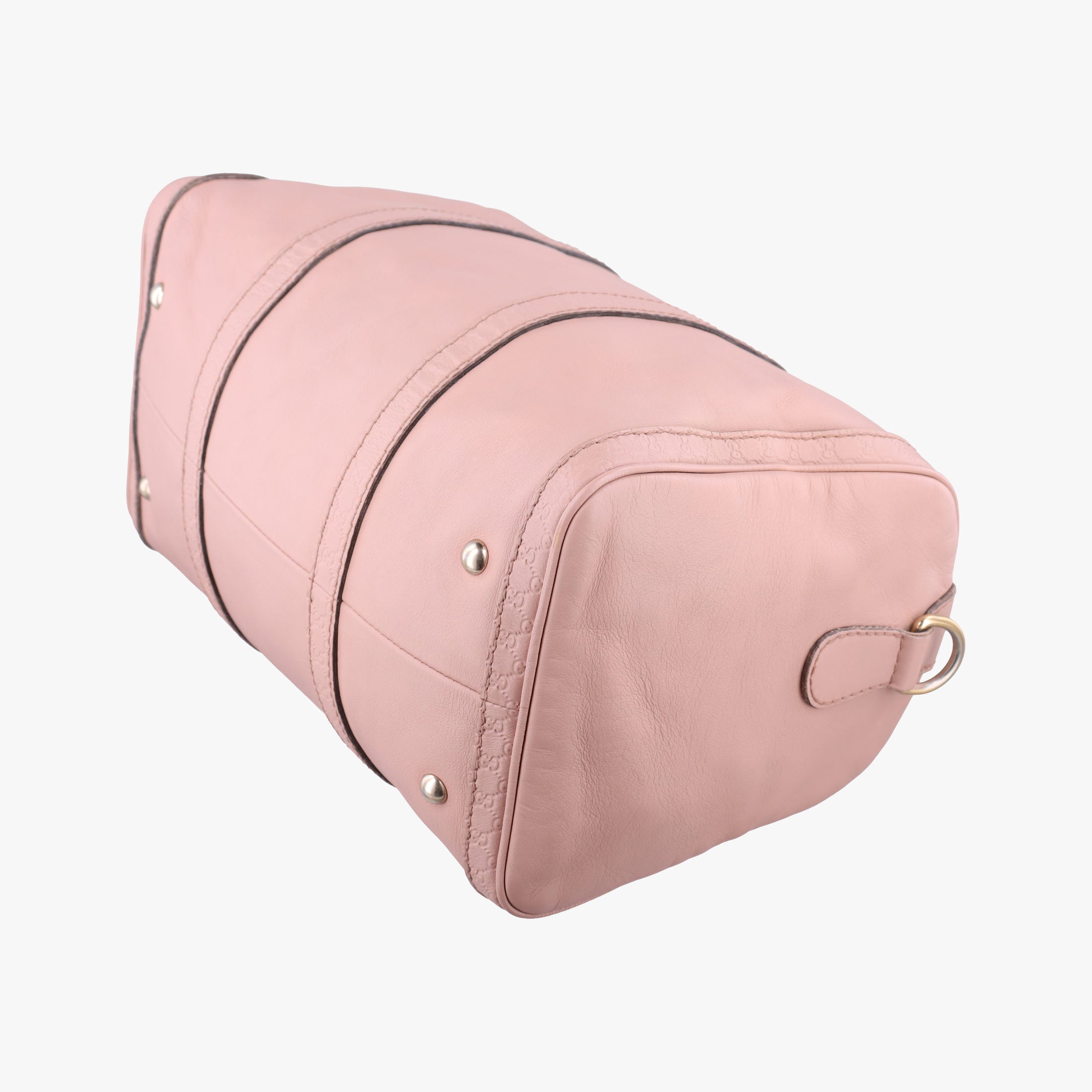 Pre-owned Gucci Guccissima Trim Web Joy Pink Leather 247205 shoulderbag | stylenewstar