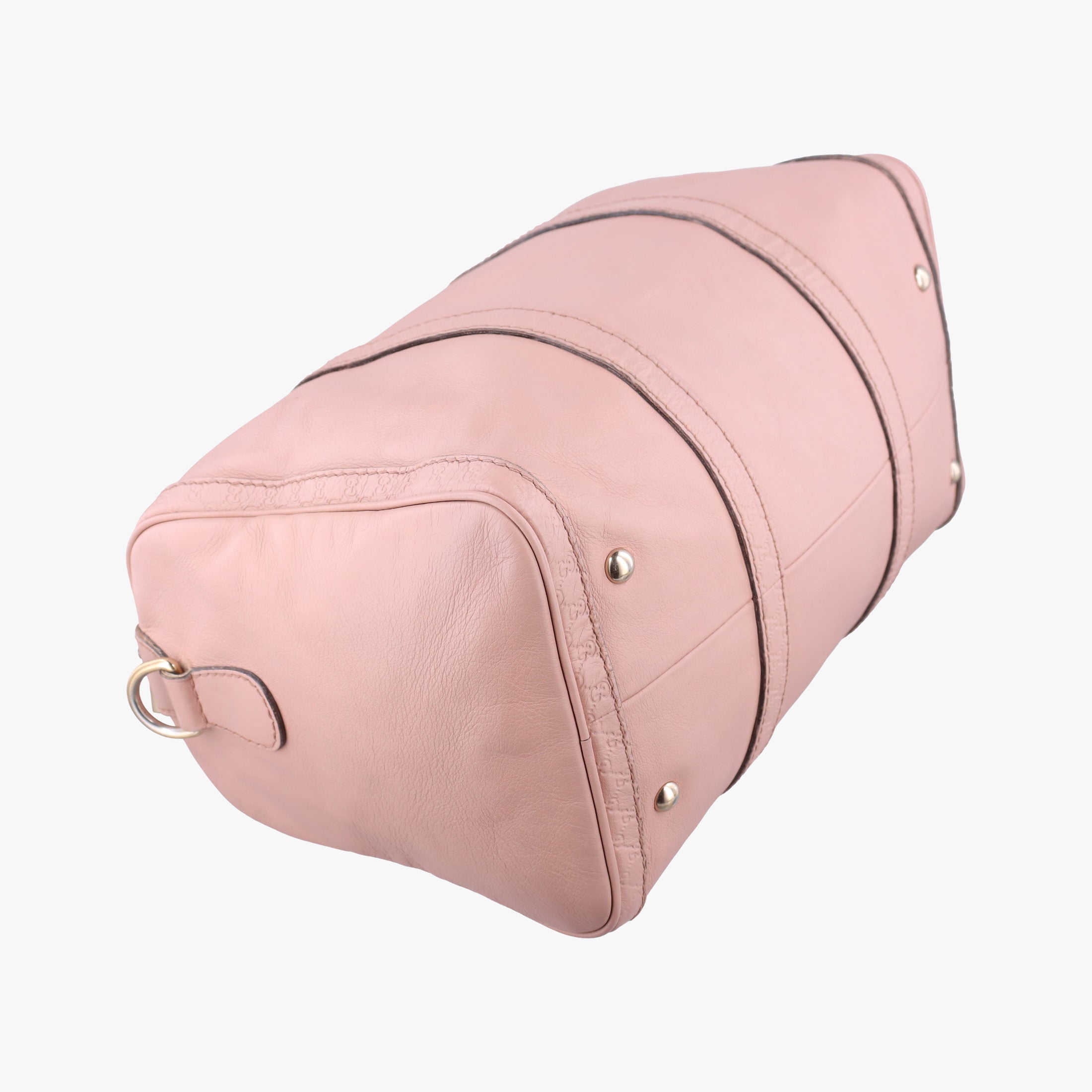 Pre-owned Gucci Guccissima Trim Web Joy Pink Leather 247205 shoulderbag | stylenewstar