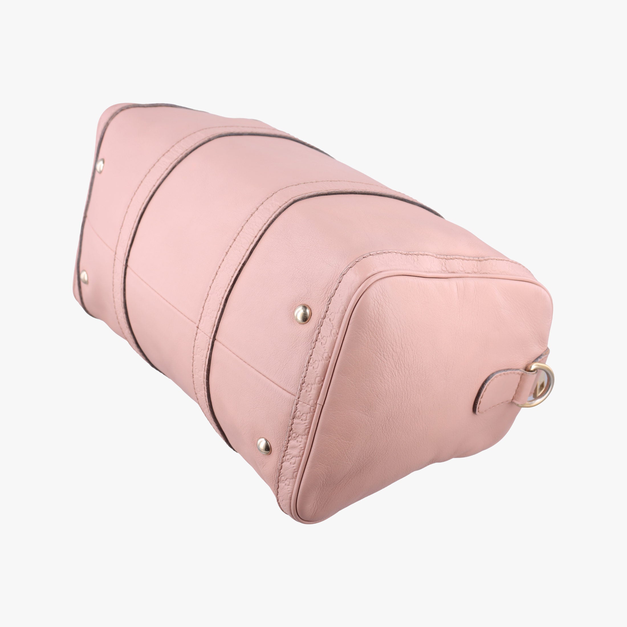 Pre-owned Gucci Guccissima Trim Web Joy Pink Leather 247205 shoulderbag | stylenewstar