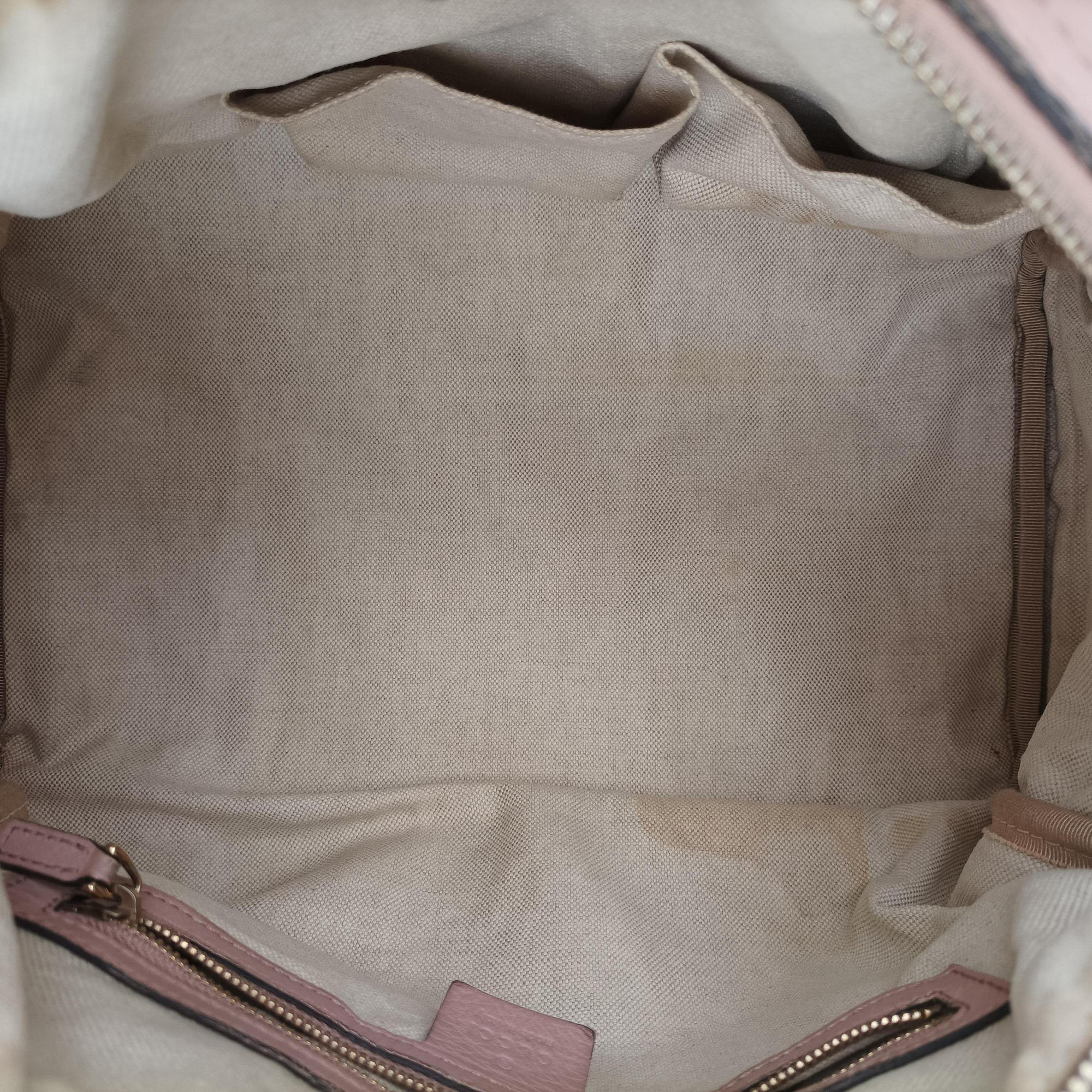 Pre-owned Gucci Guccissima Trim Web Joy Pink Leather 247205 shoulderbag | stylenewstar