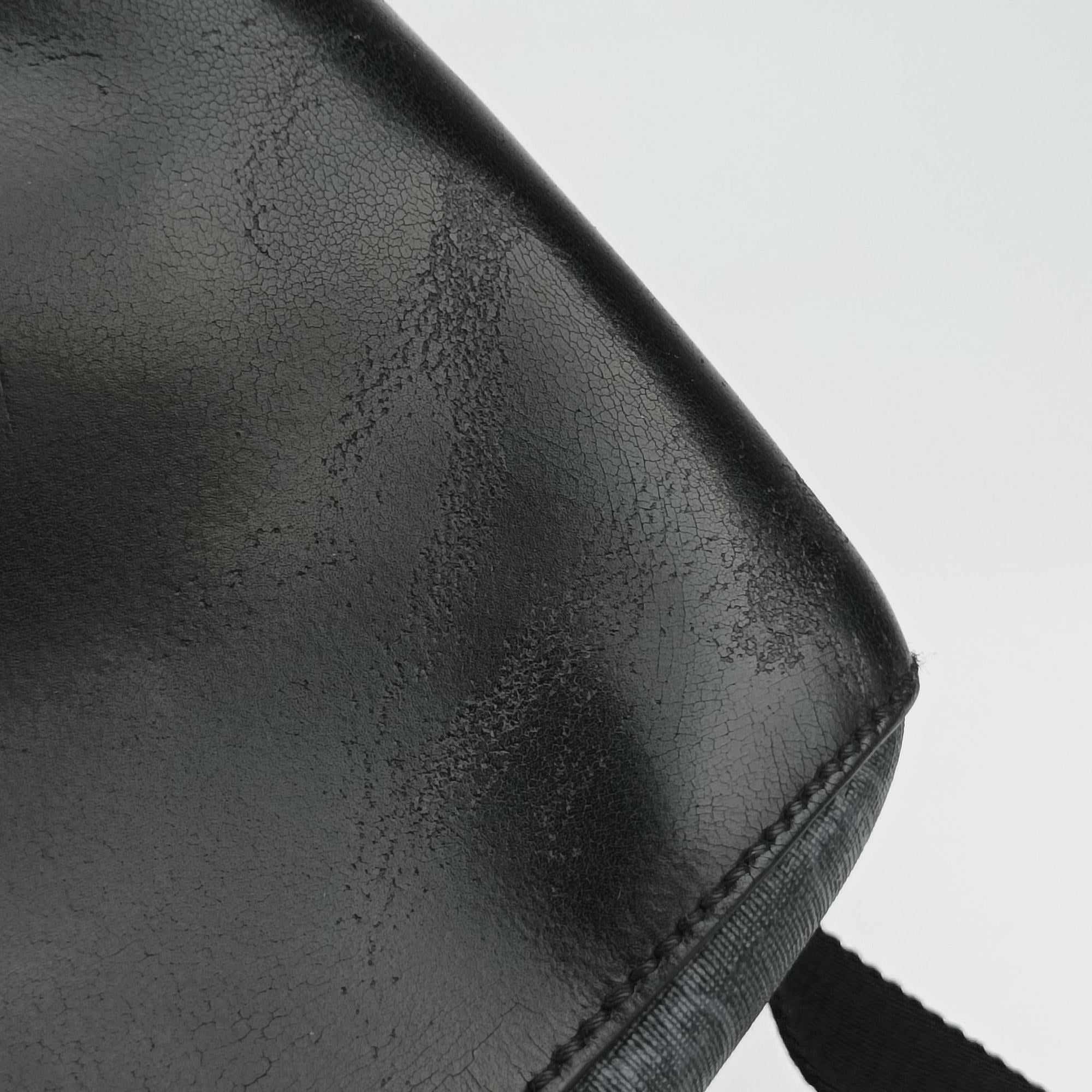 Pre-owned Gucci GG Supreme Black PVC coated canvas x Leather 478324 backpack/rucksack | stylenewstar