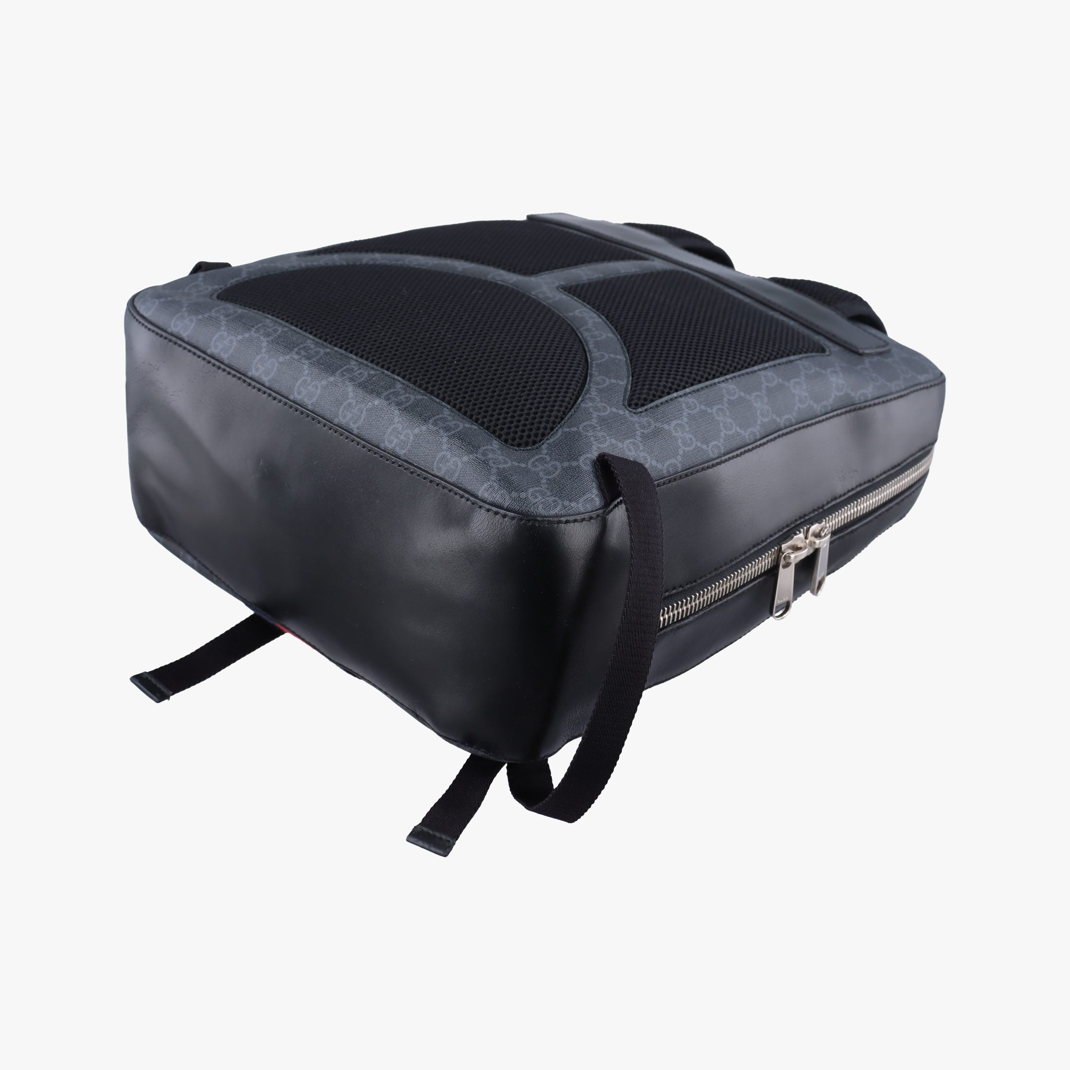 Pre-owned Gucci GG Supreme Black PVC coated canvas x Leather 478324 backpack/rucksack | stylenewstar