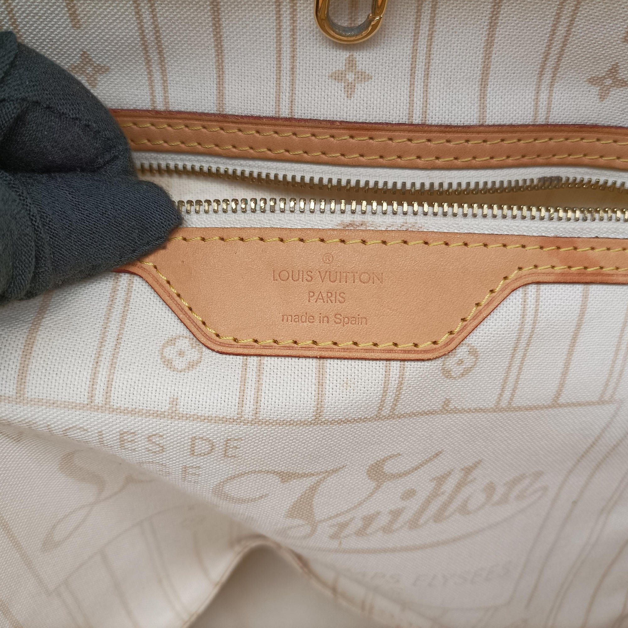 Vintage Louis Vuitton Neverfull MM Azur Damier Canvas N51107 shoulderbag | stylenewstar