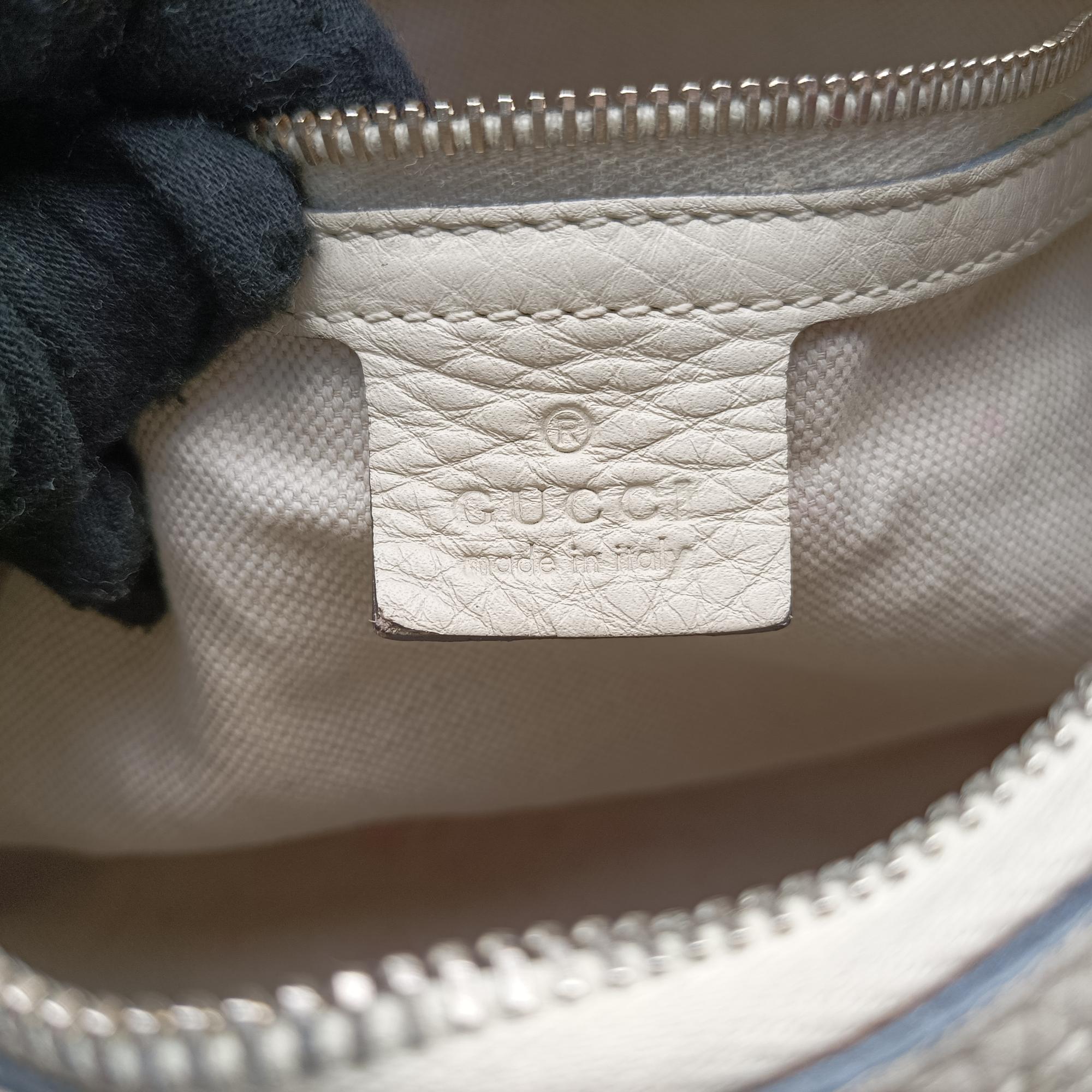 Pre-owned Gucci bamboo shopper White Leather 353124 shoulderbag | stylenewstar