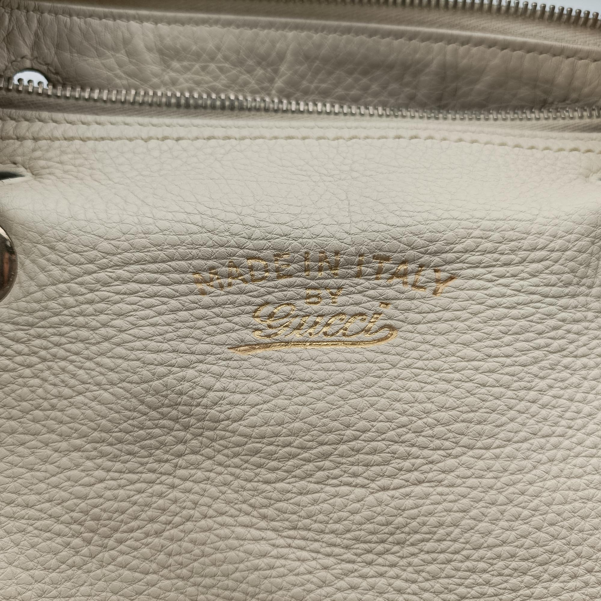 Pre-owned Gucci bamboo shopper White Leather 353124 shoulderbag | stylenewstar