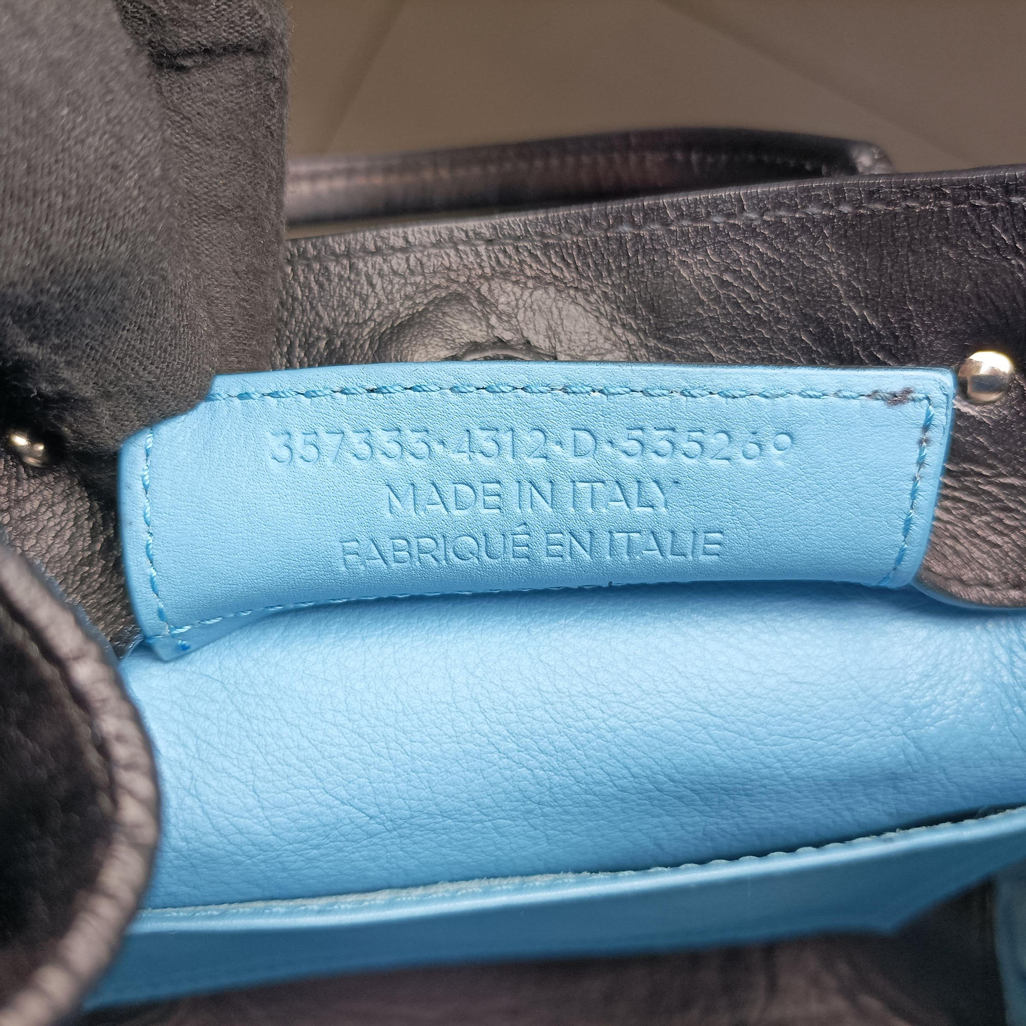 Vintage Balenciaga Paper A6 Zip Around Black×Blue Leather  shoulderbag | stylenewstar
