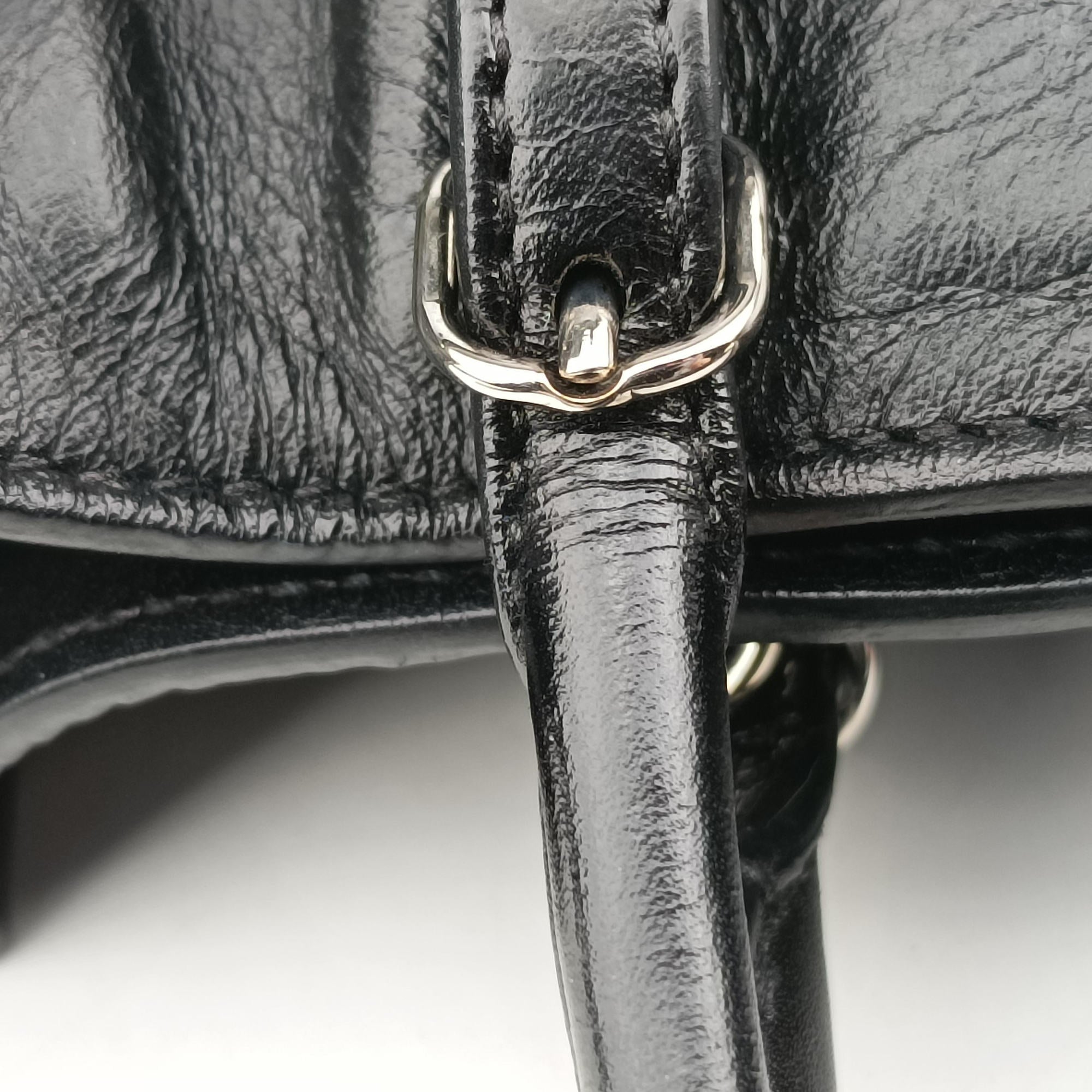 Vintage Balenciaga Paper A6 Zip Around Black×Blue Leather  shoulderbag | stylenewstar