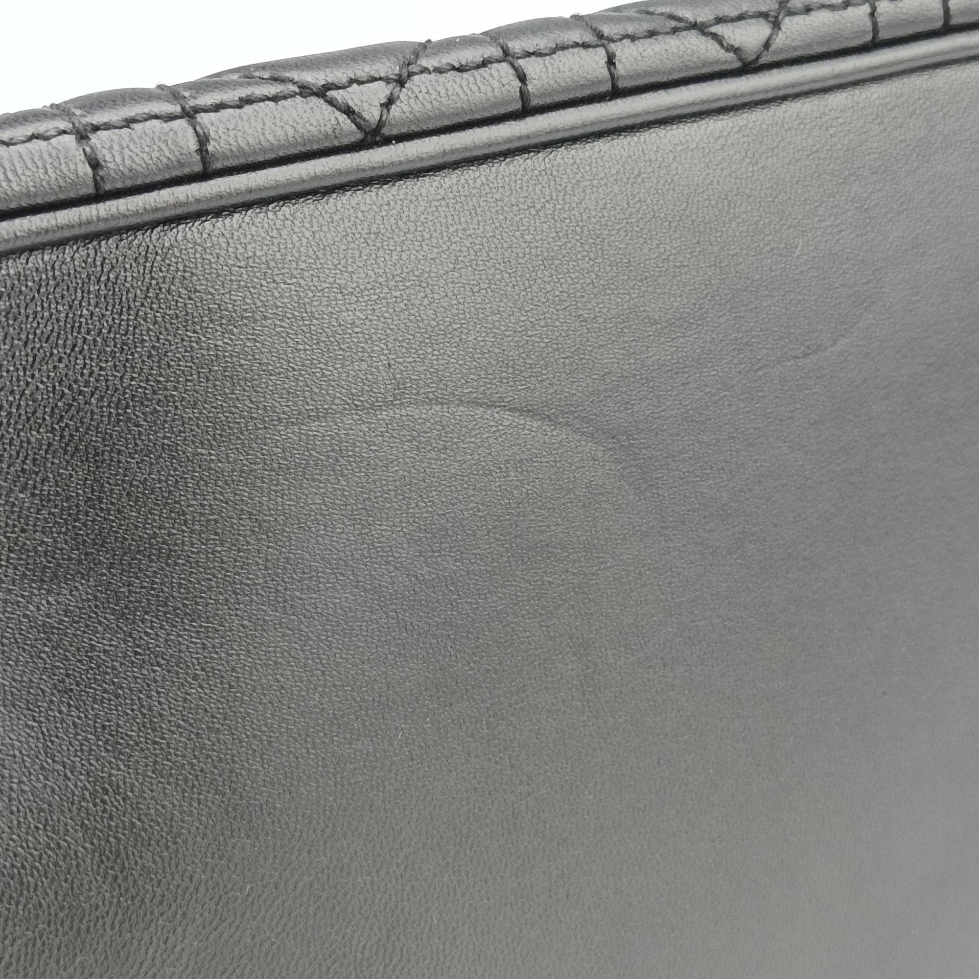 Pre-owned Christian Dior Lady Dior Black lambskin  shoulderbag | stylenewstar
