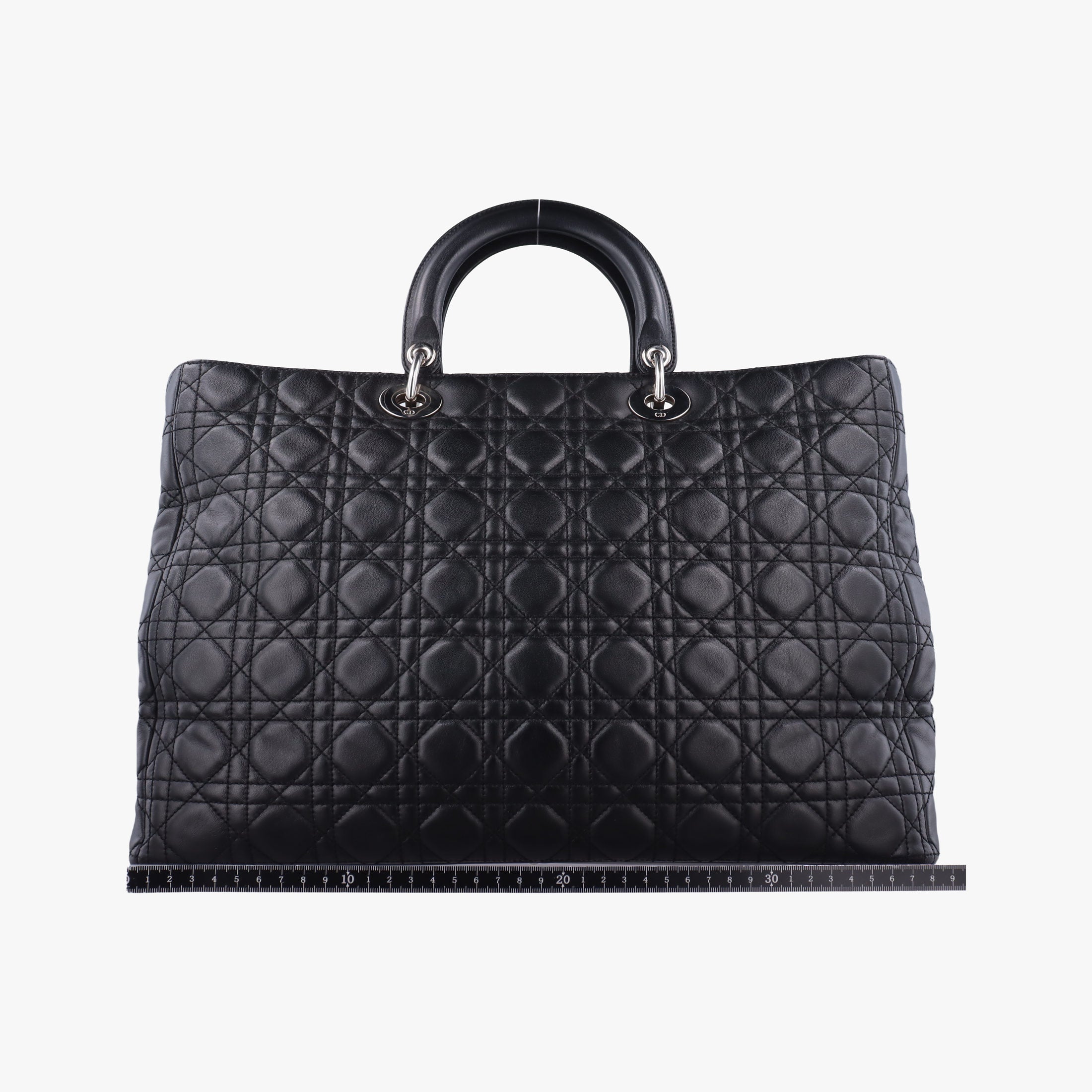 Pre-owned Christian Dior Lady Dior Black lambskin  shoulderbag | stylenewstar