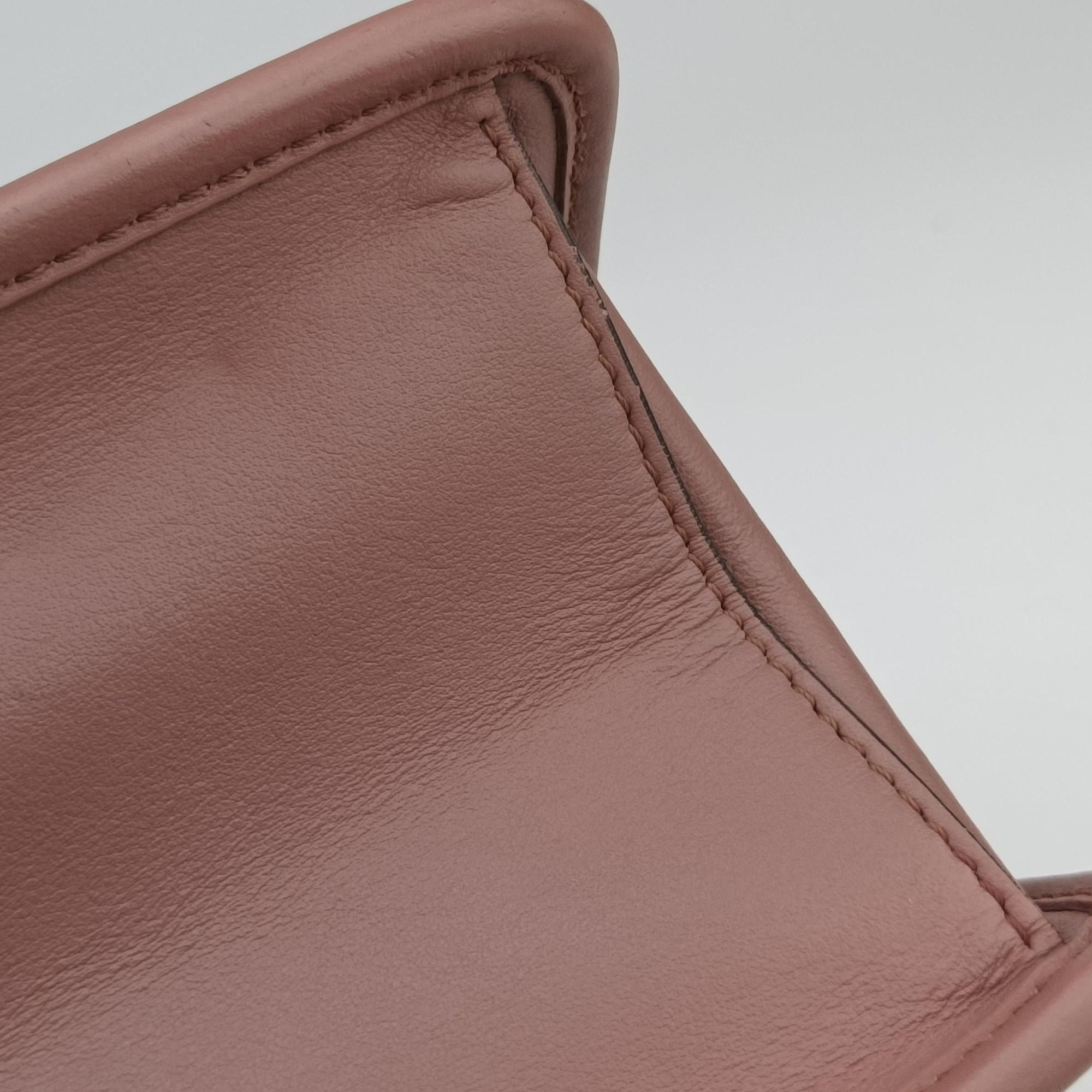 Pre-owned Fendi Kan I F Pink Leather 8BT284 shoulderbag | stylenewstar