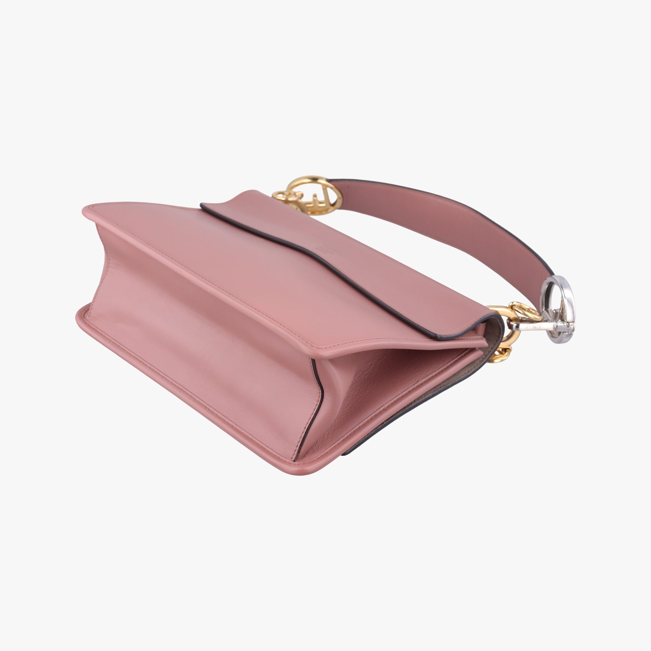 Pre-owned Fendi Kan I F Pink Leather 8BT284 shoulderbag | stylenewstar