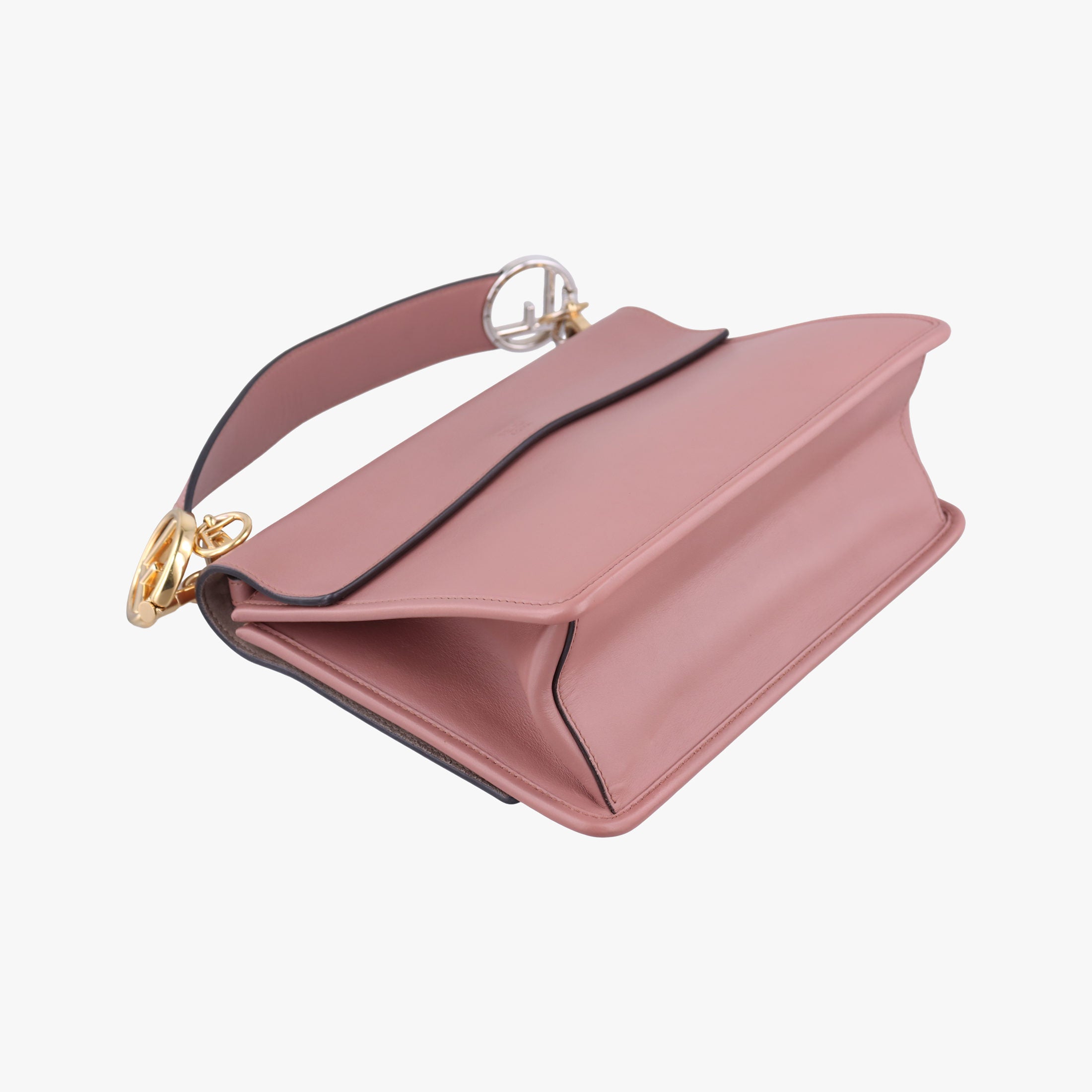 Pre-owned Fendi Kan I F Pink Leather 8BT284 shoulderbag | stylenewstar
