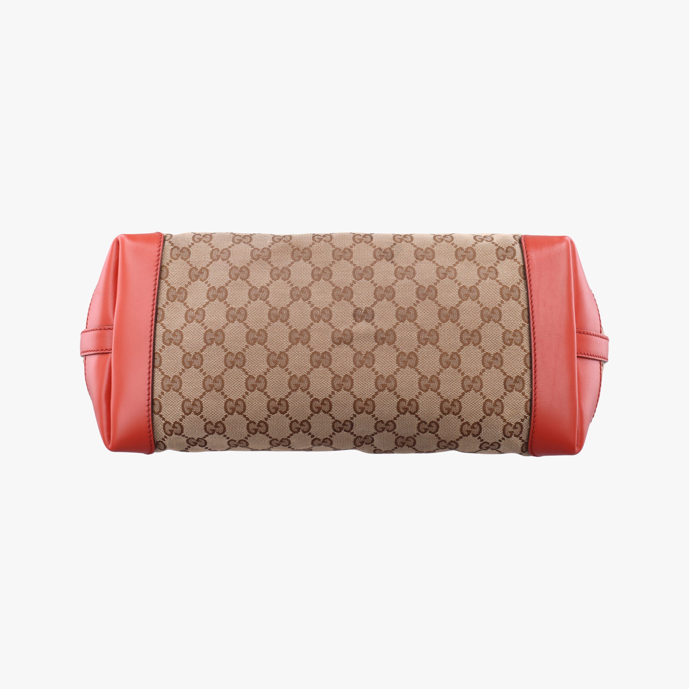 Pre-owned Gucci GG Craft orange×beige canvas×leather 247209 shoulderbag | stylenewstar