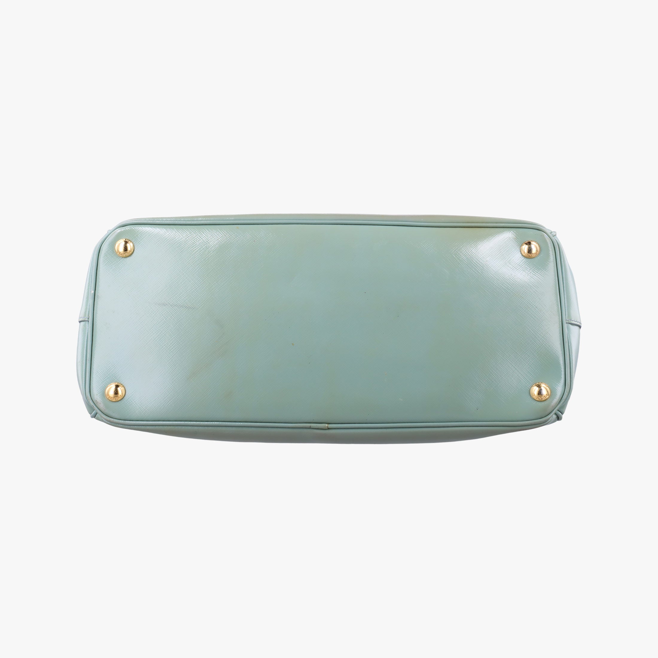 Pre-owned Prada Galleria green Patent BN2274 shoulderbag | stylenewstar