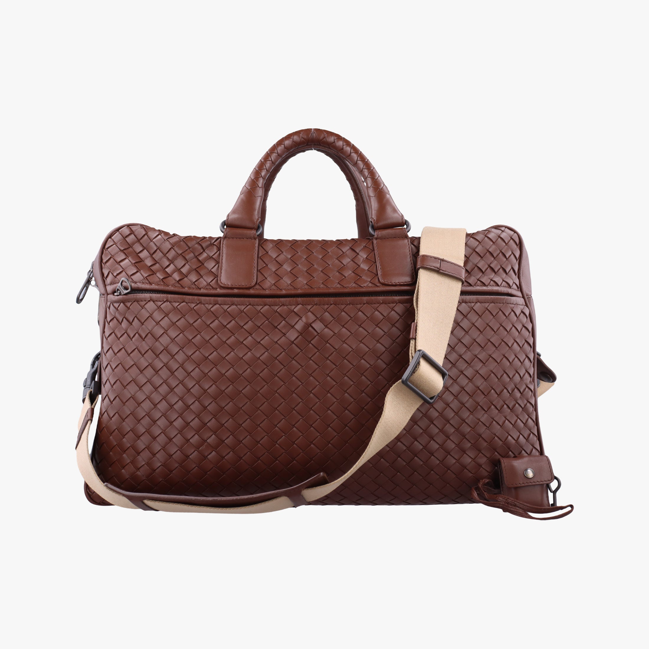 Pre-owned Bottega Veneta Intrecciato Brown lambskin B01177 shoulderbag | stylenewstar