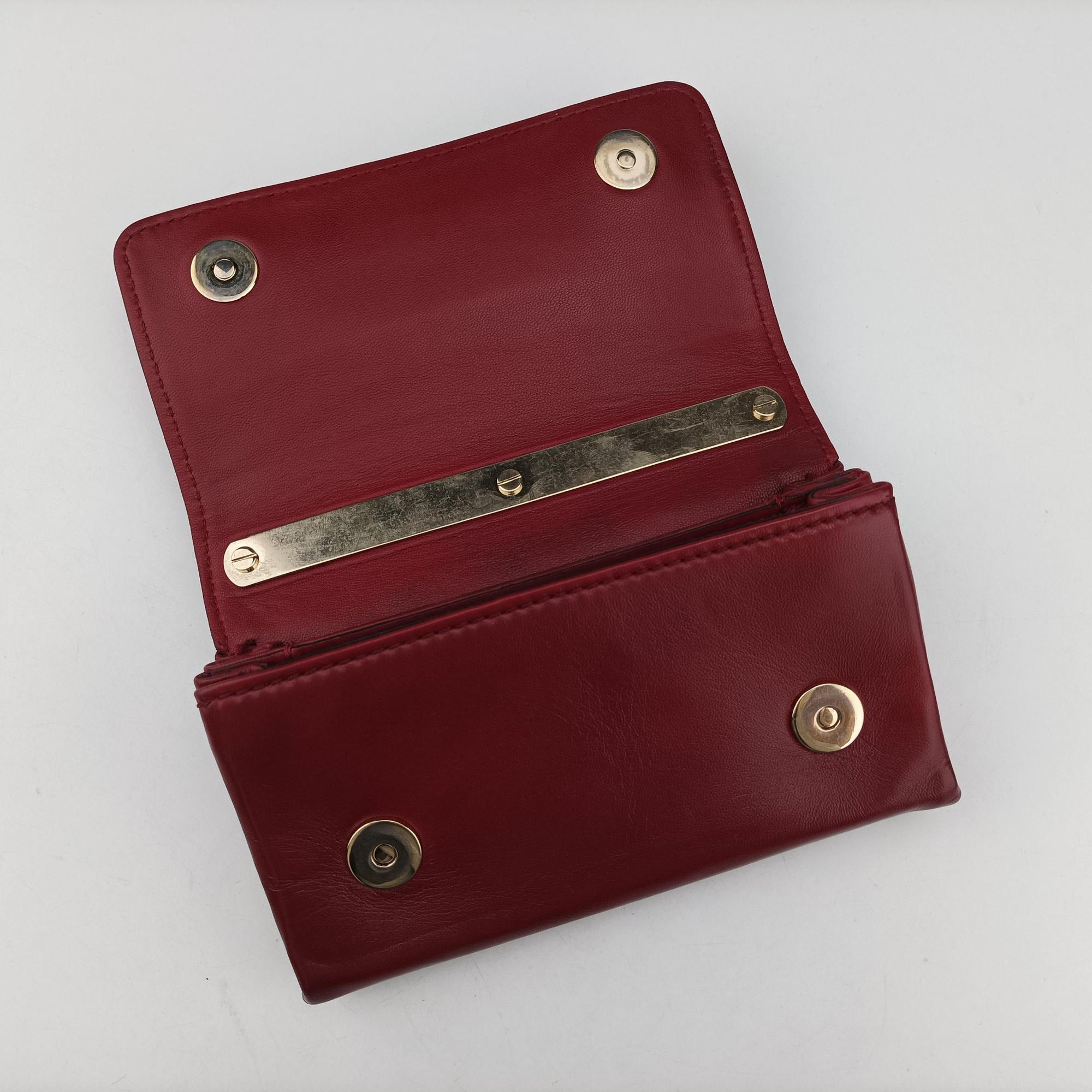 Pre-owned Valentino Rockstud VA VA VOOM Red Leather  shoulderbag | stylenewstar