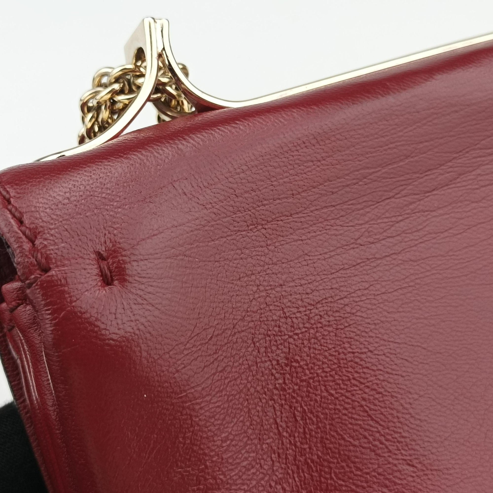 Pre-owned Valentino Rockstud VA VA VOOM Red Leather  shoulderbag | stylenewstar