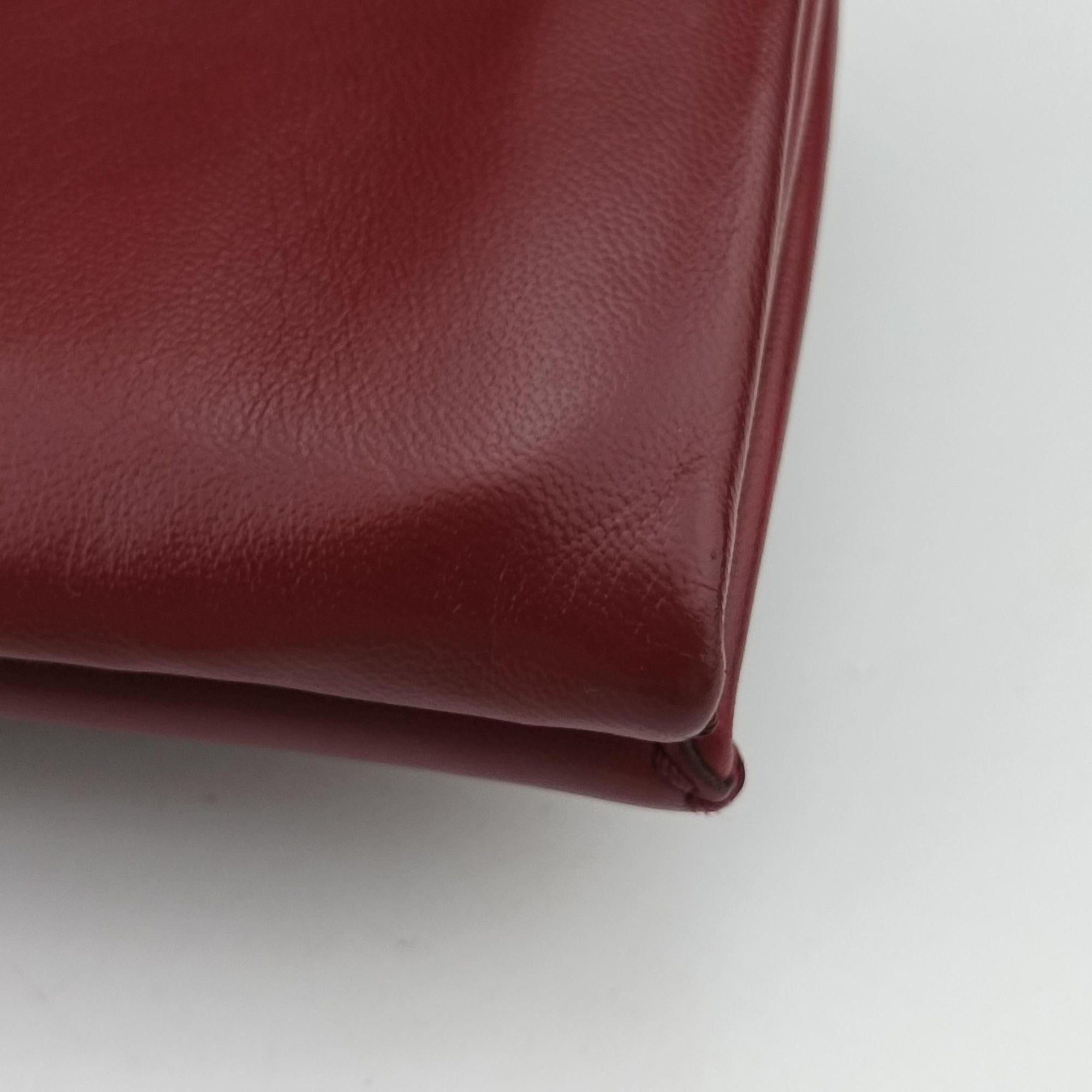 Pre-owned Valentino Rockstud VA VA VOOM Red Leather  shoulderbag | stylenewstar