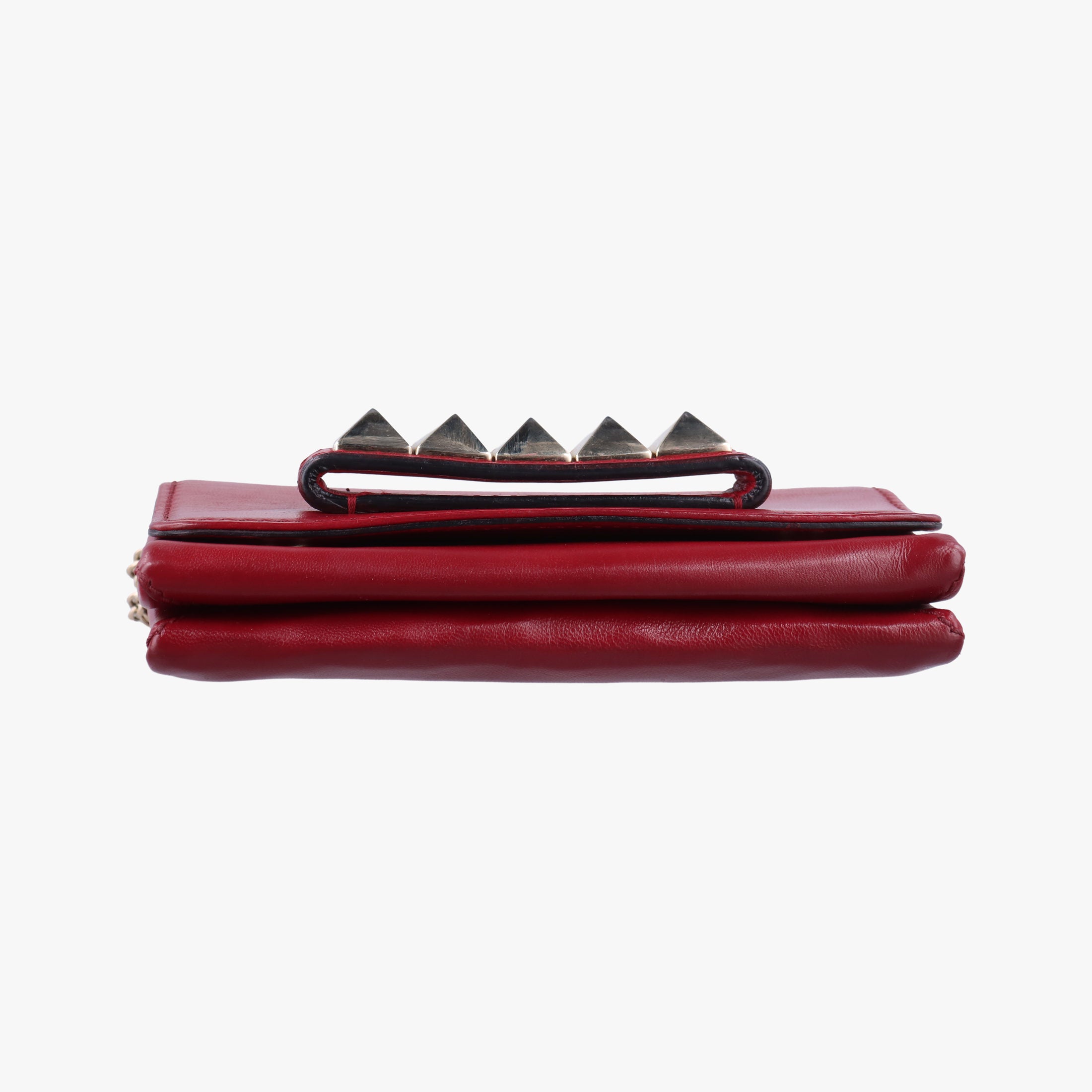 Pre-owned Valentino Rockstud VA VA VOOM Red Leather  shoulderbag | stylenewstar