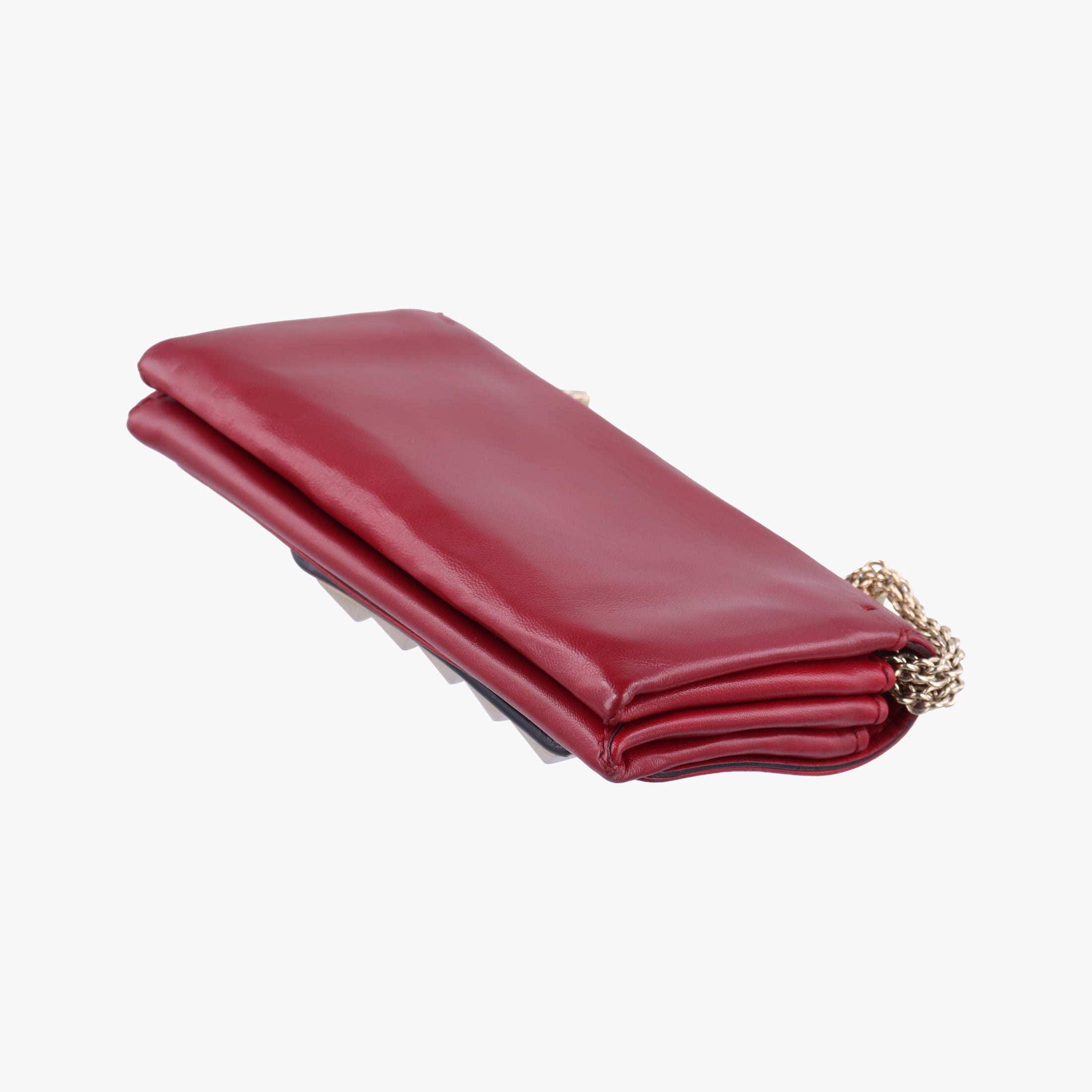Pre-owned Valentino Rockstud VA VA VOOM Red Leather  shoulderbag | stylenewstar