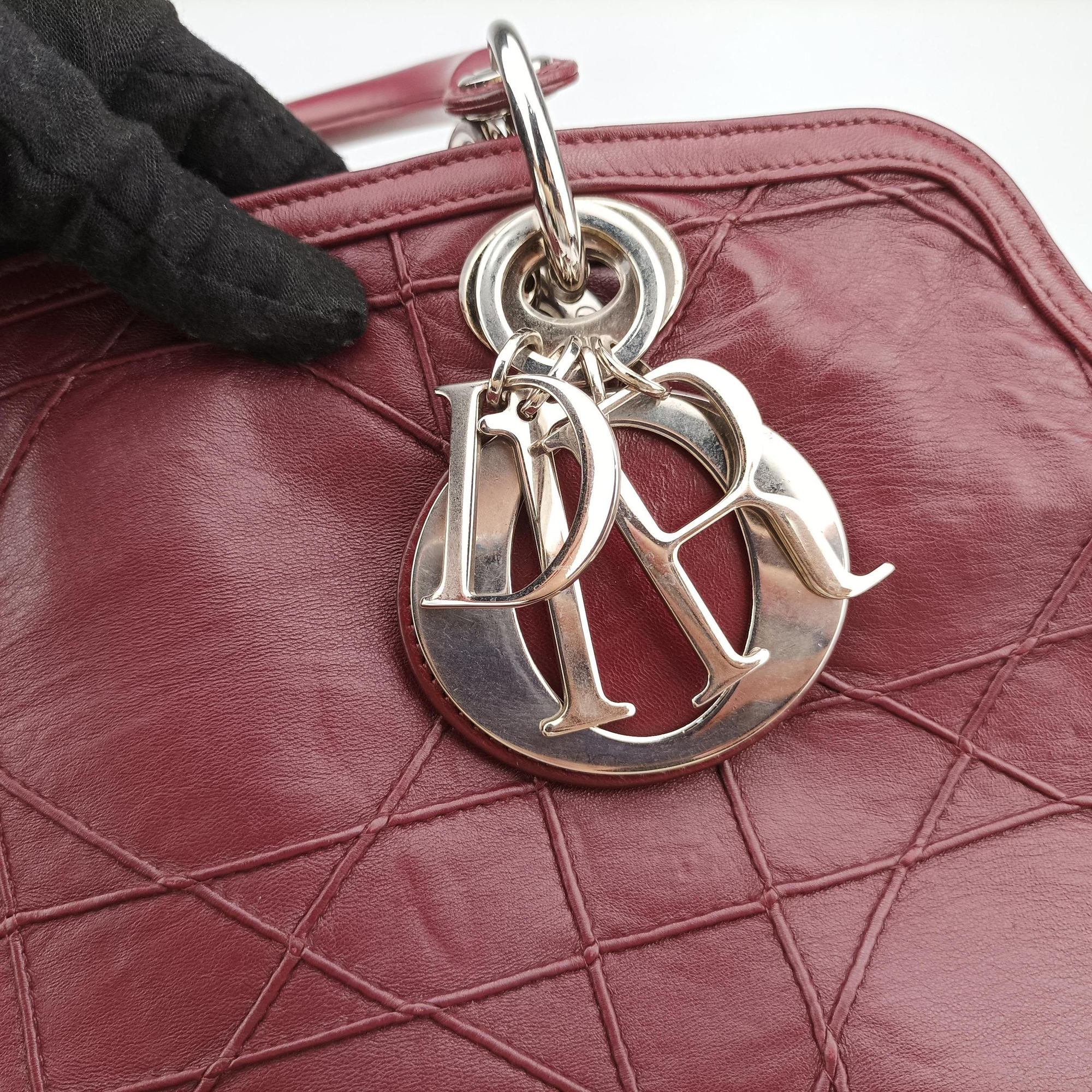 Vintage Christian Dior Granville Red lambskin  handbag | stylenewstar
