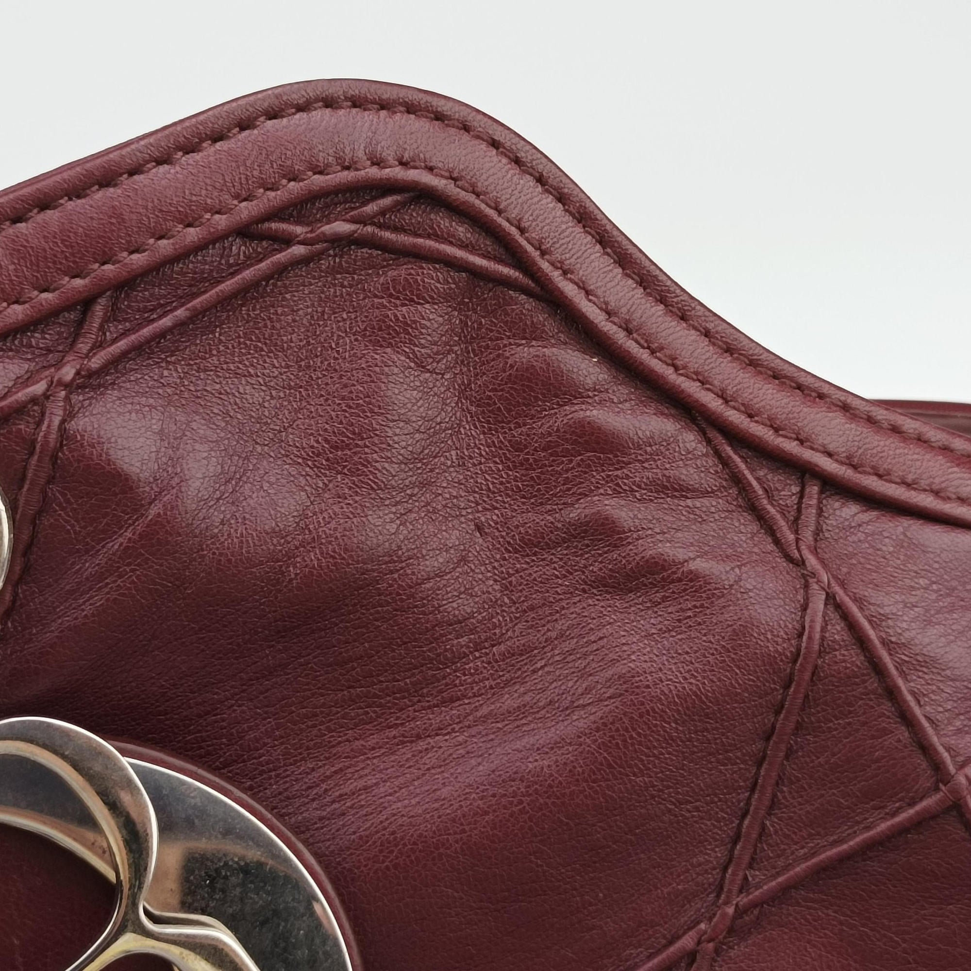Vintage Christian Dior Granville Red lambskin  handbag | stylenewstar
