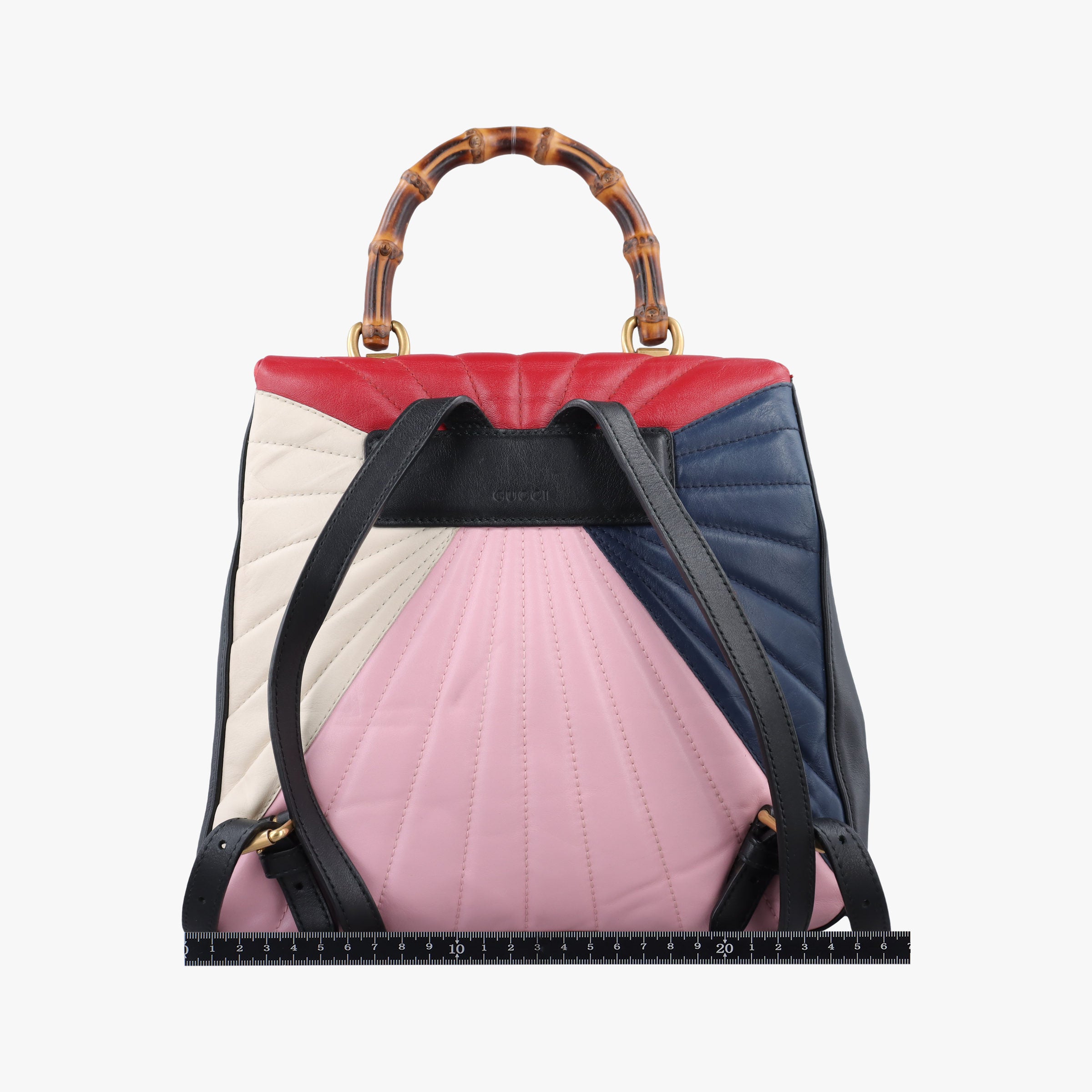 Pre-owned Gucci Queen Margaret Bamboo Multicolour Leather 476664 backpack/rucksack | stylenewstar