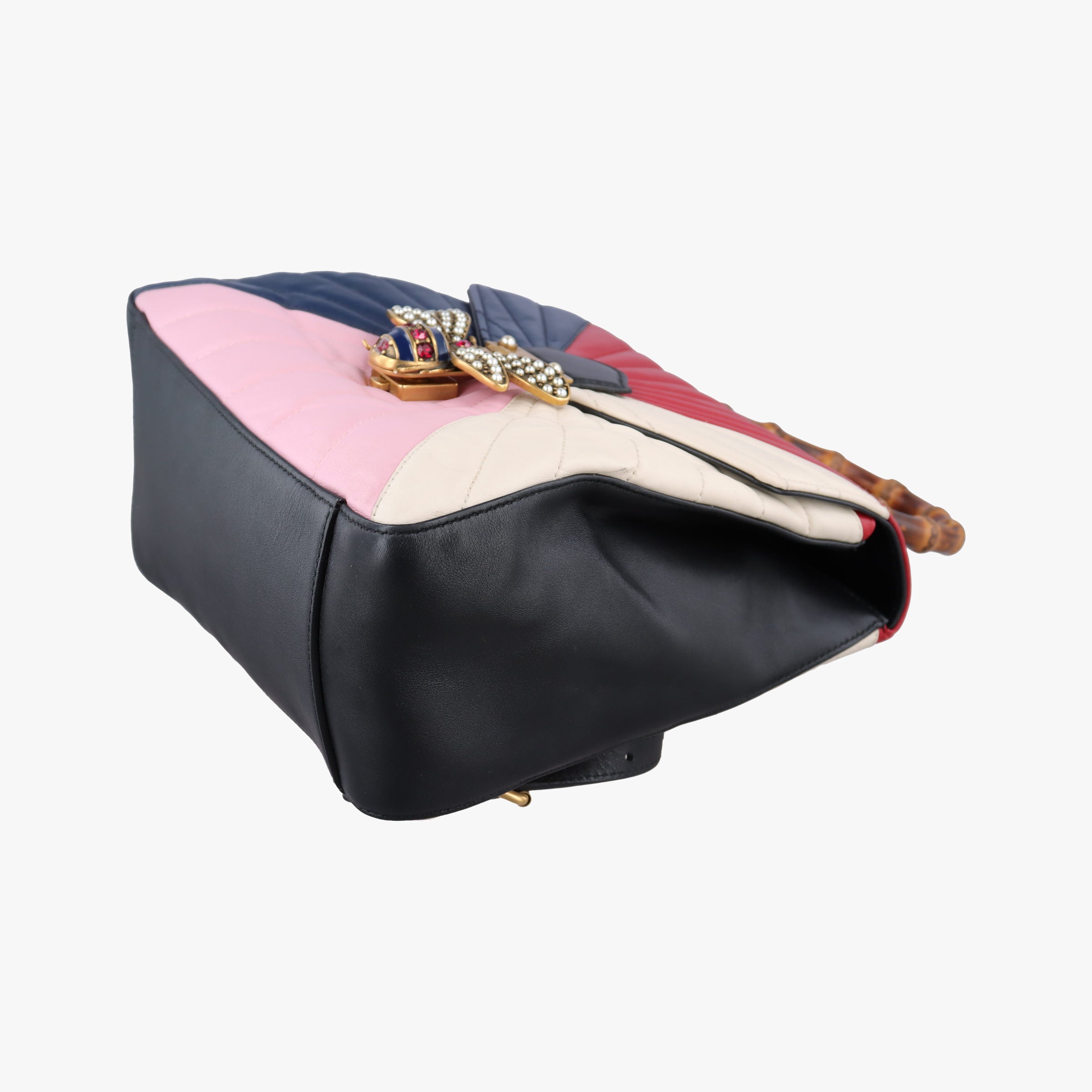 Pre-owned Gucci Queen Margaret Bamboo Multicolour Leather 476664 backpack/rucksack | stylenewstar