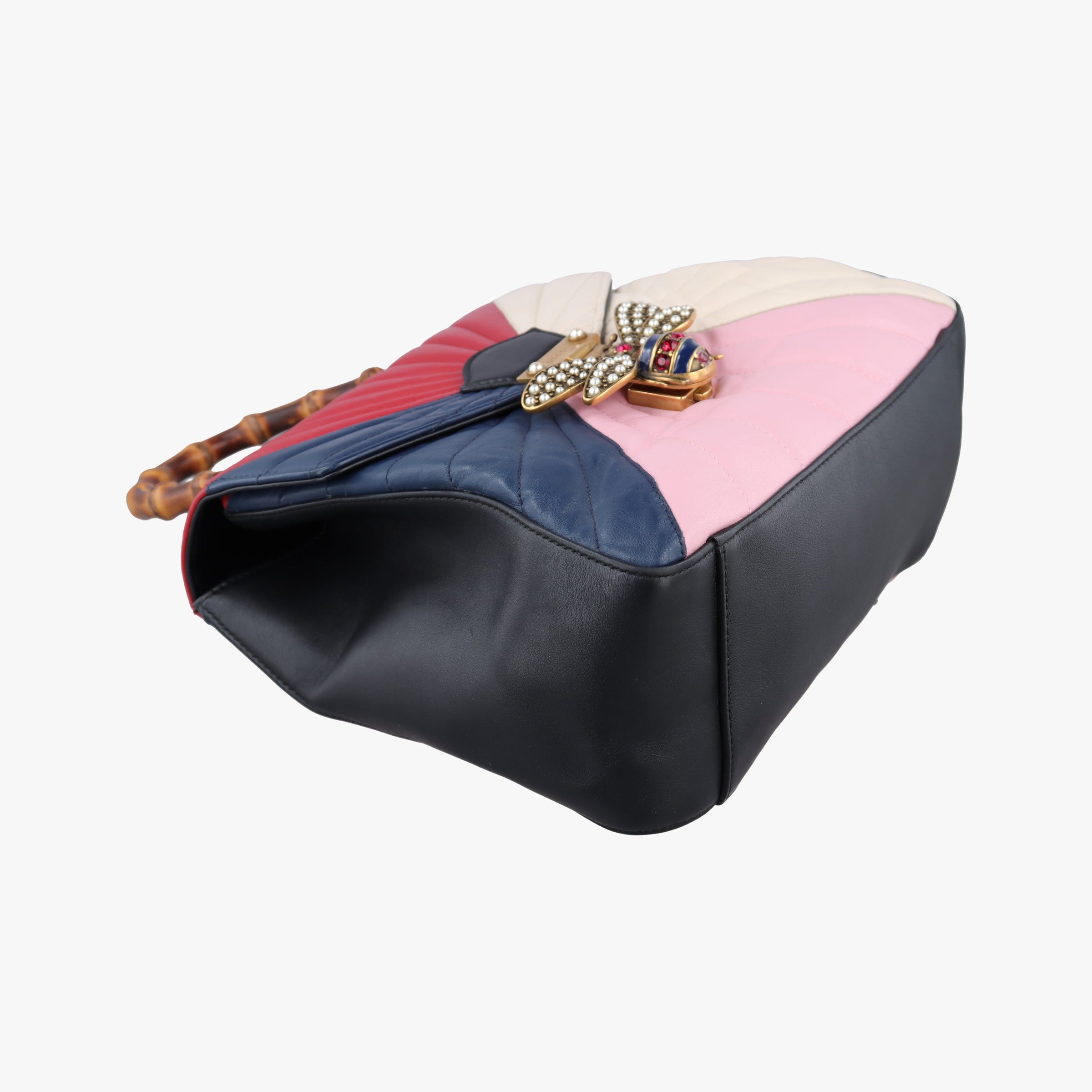 Pre-owned Gucci Queen Margaret Bamboo Multicolour Leather 476664 backpack/rucksack | stylenewstar