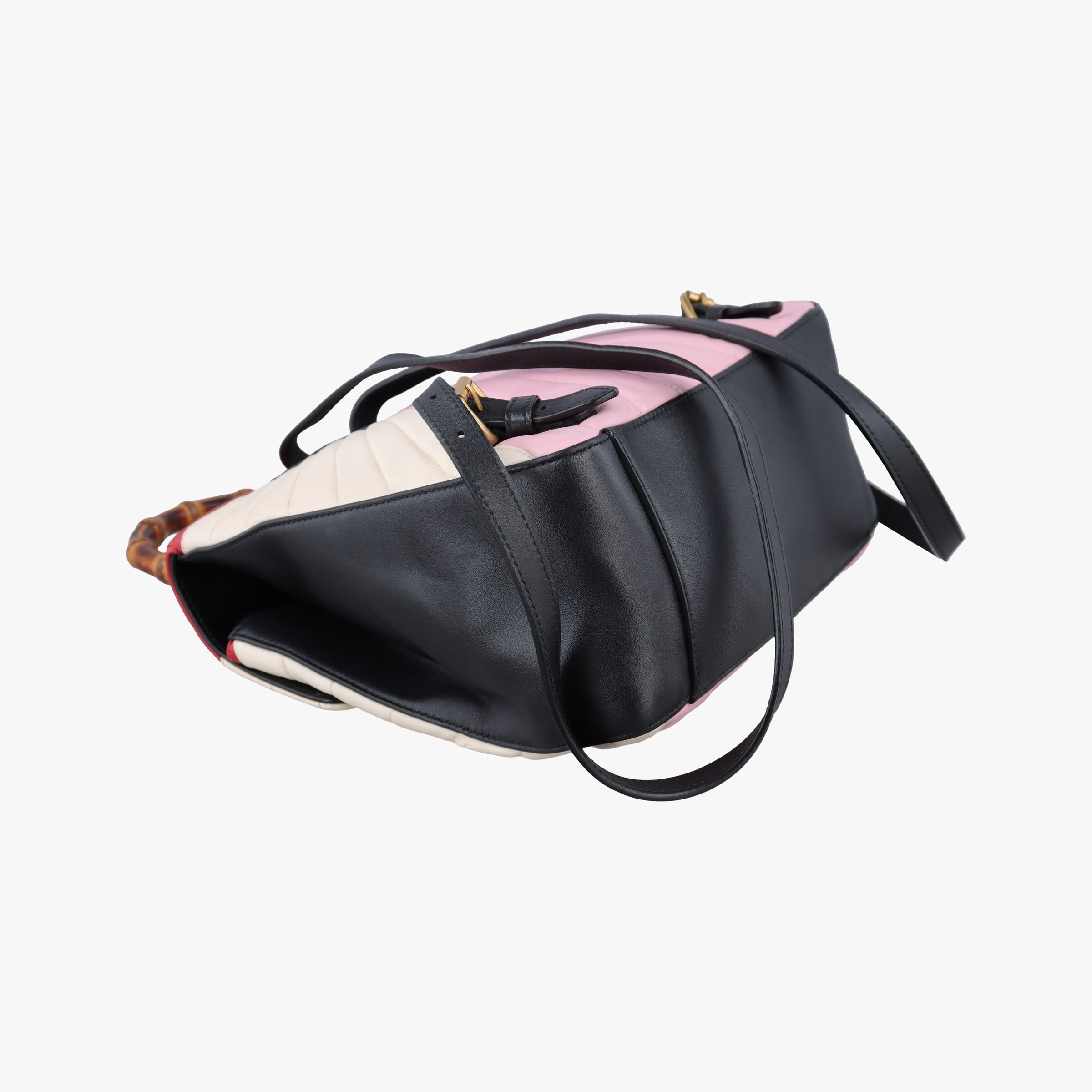 Pre-owned Gucci Queen Margaret Bamboo Multicolour Leather 476664 backpack/rucksack | stylenewstar