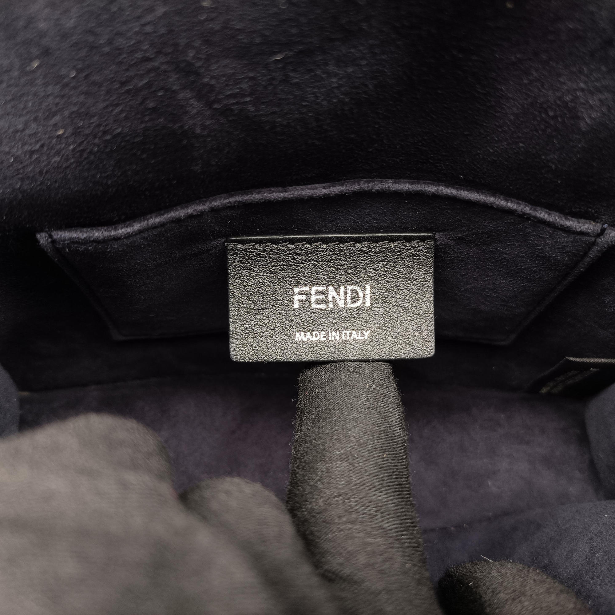 Secondhand Fendi studded Kan I blue×Multicolour canvasxleather 8M0381 shoulderbag | stylenewstar