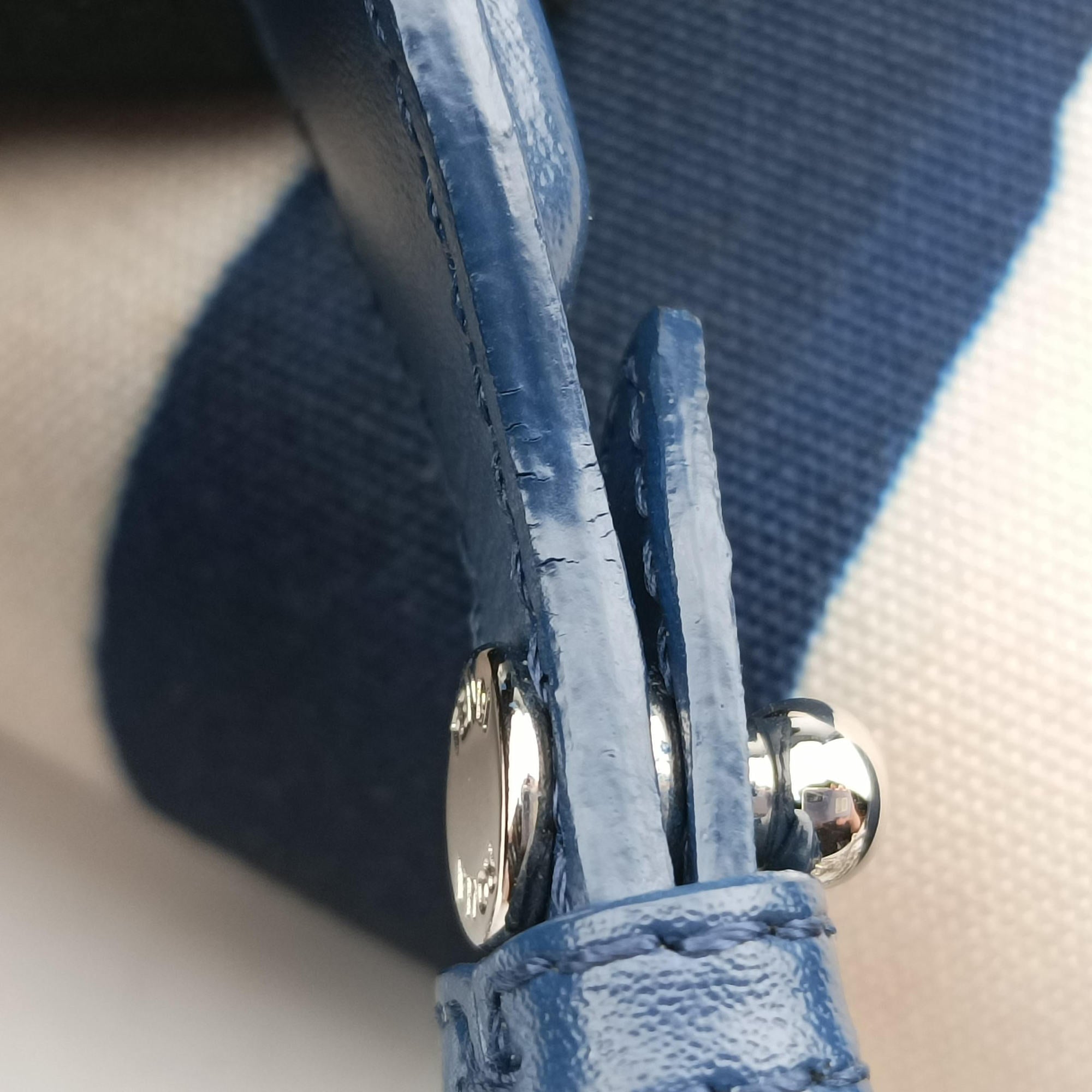 Secondhand Fendi studded Kan I blue×Multicolour canvasxleather 8M0381 shoulderbag | stylenewstar