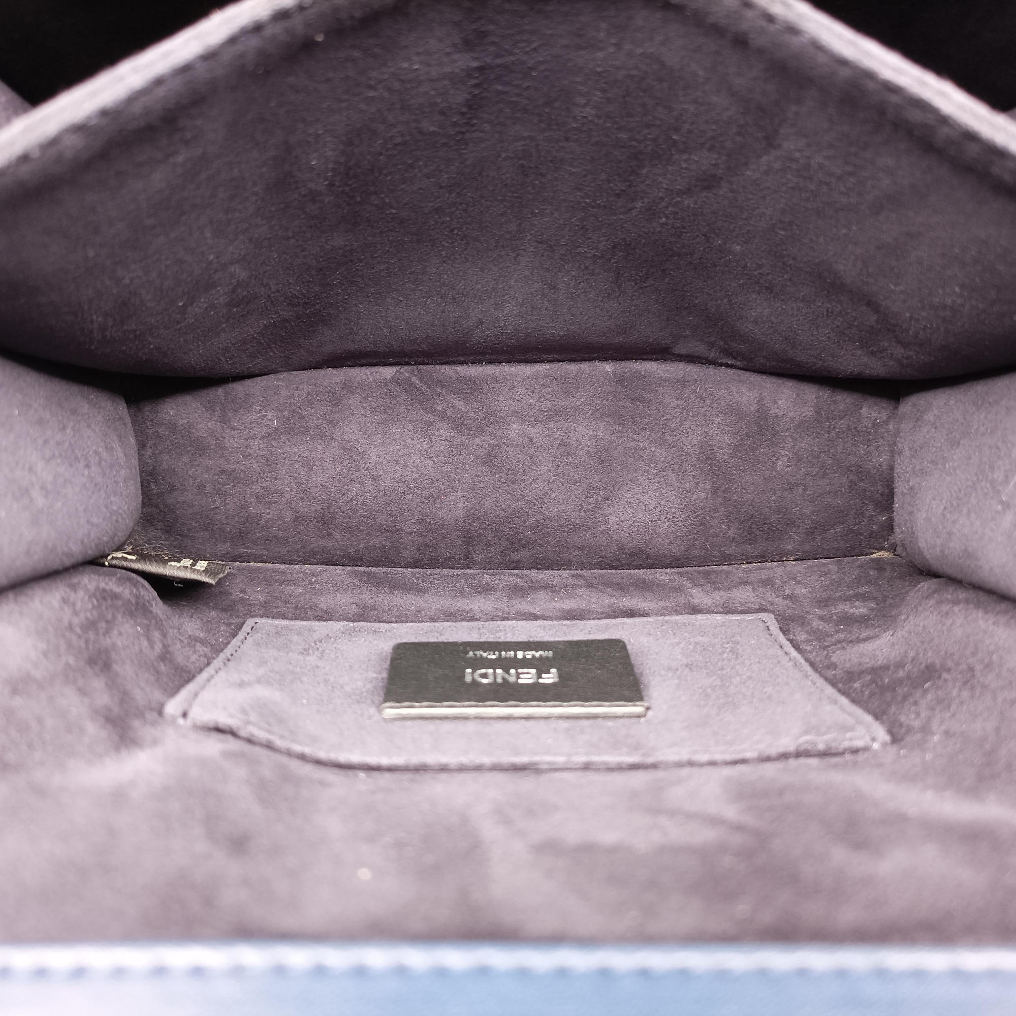 Secondhand Fendi studded Kan I blue×Multicolour canvasxleather 8M0381 shoulderbag | stylenewstar