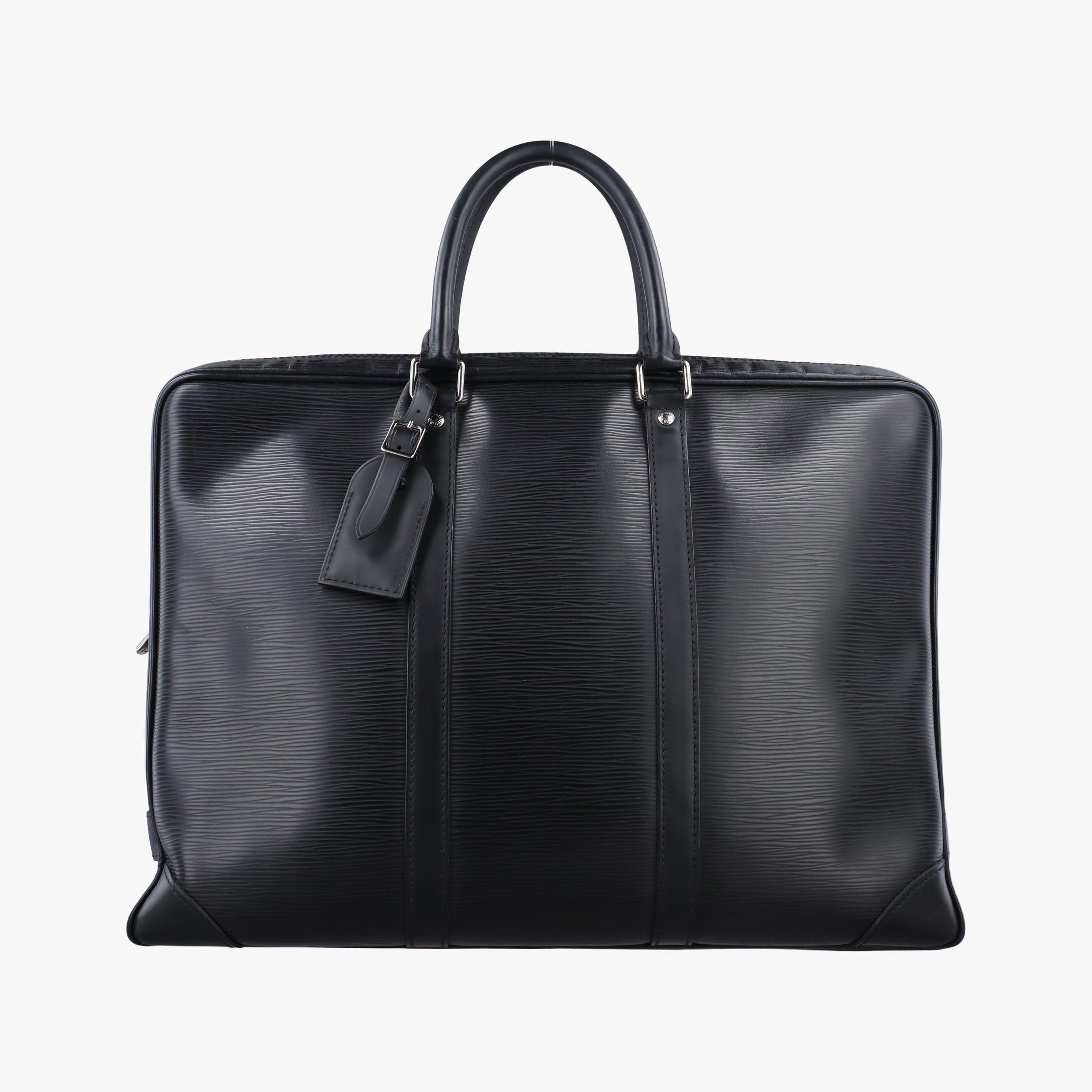 Pre-owned Louis Vuitton Porto Document Voyage Black Epi M59162 handbag | stylenewstar