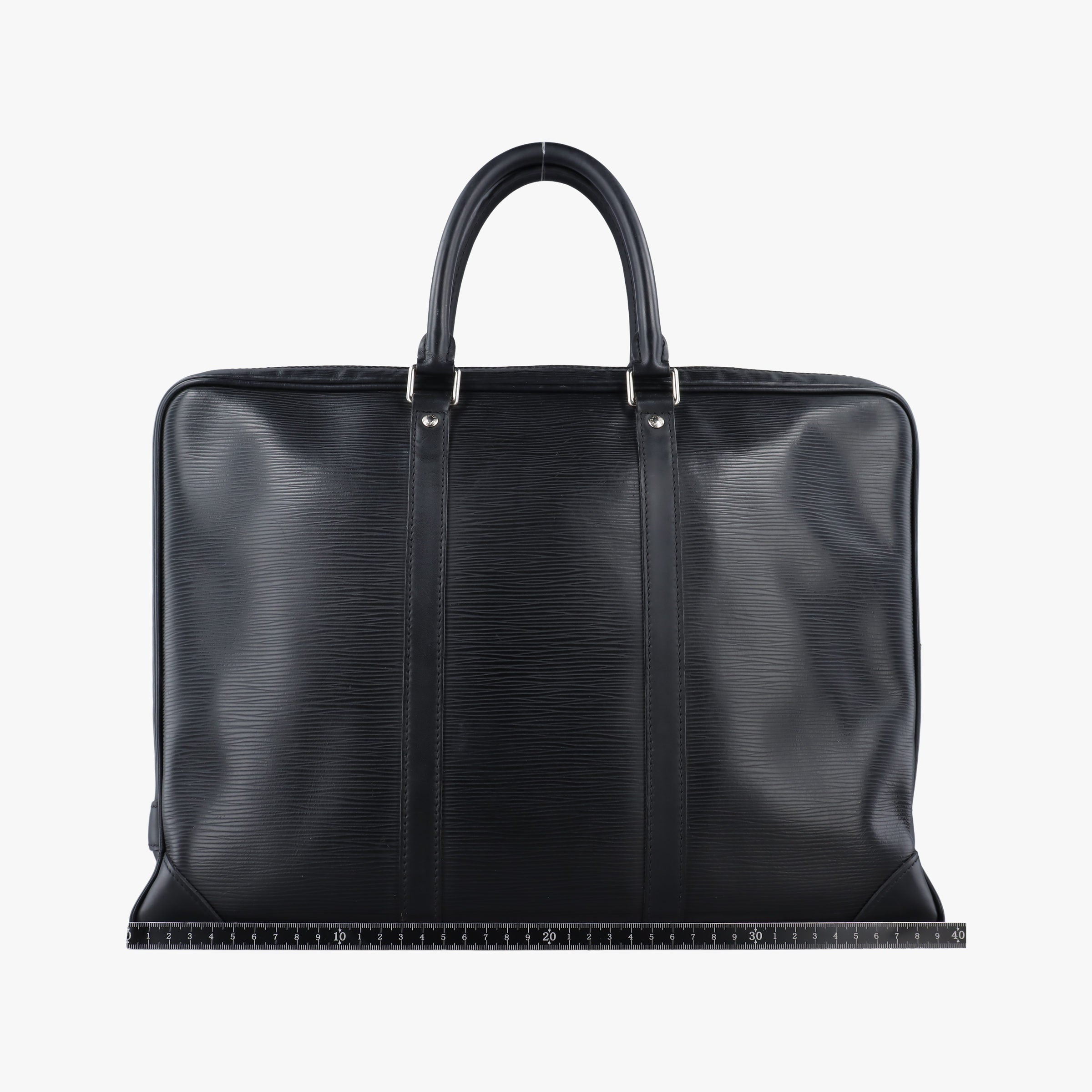Pre-owned Louis Vuitton Porto Document Voyage Black Epi M59162 handbag | stylenewstar