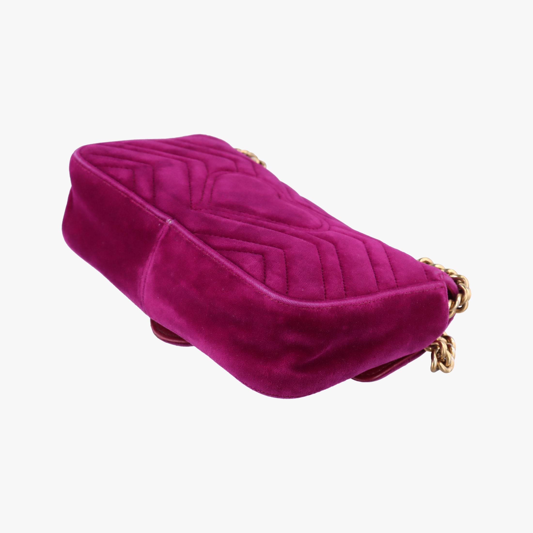 Pre-owned Gucci GG Marmont Rose velour 446744 shoulderbag | stylenewstar