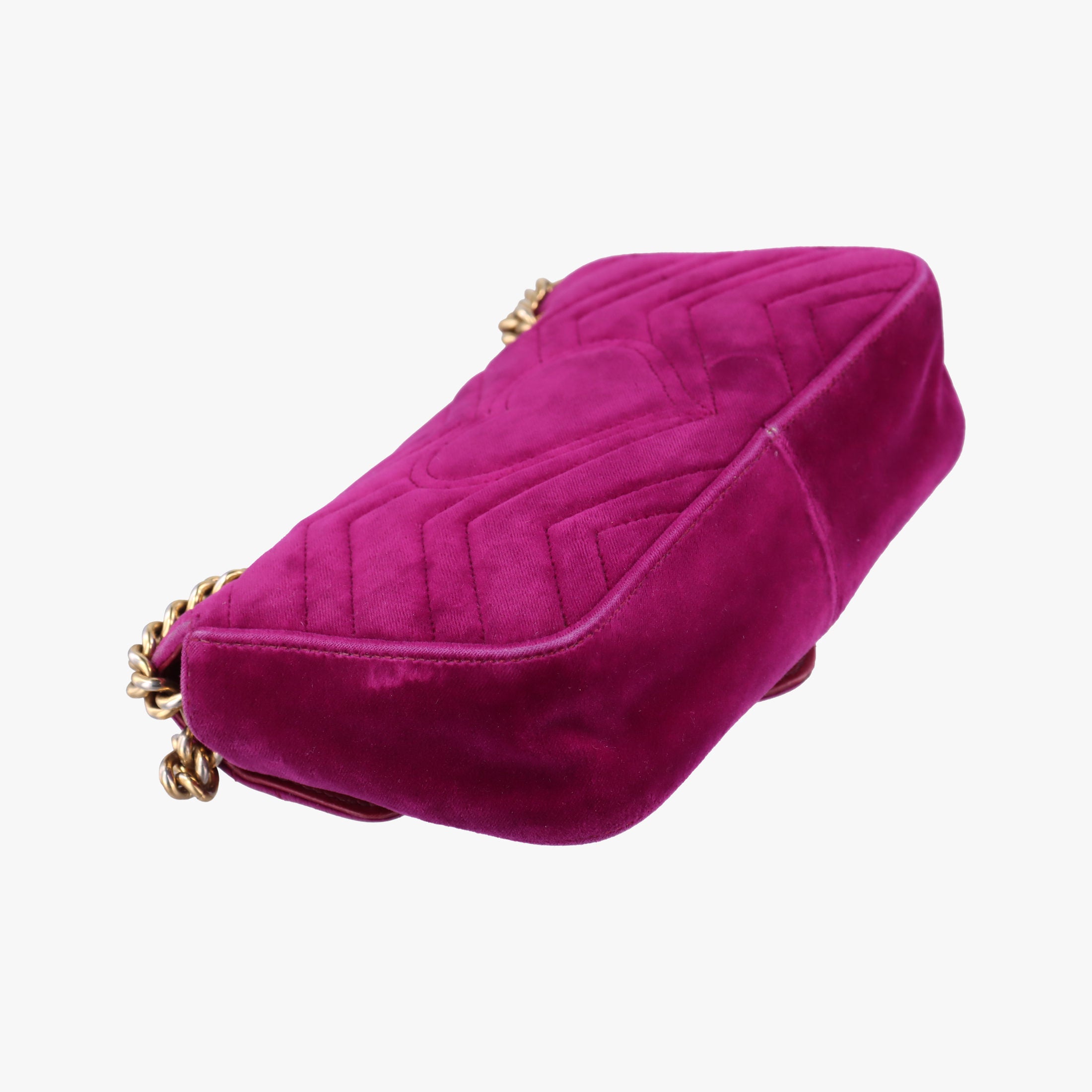 Pre-owned Gucci GG Marmont Rose velour 446744 shoulderbag | stylenewstar