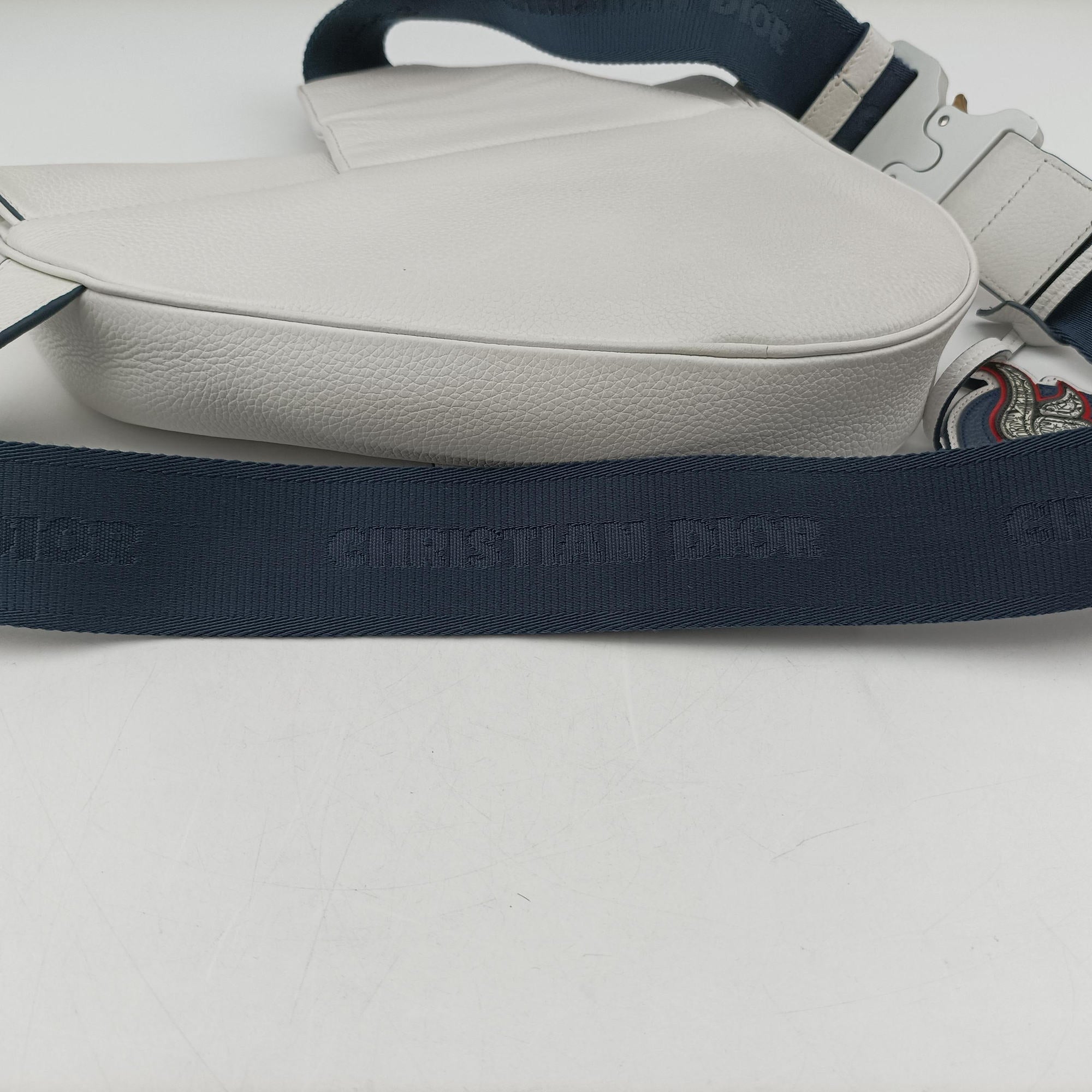 Pre-owned Christian Dior Saddle White×Red Leather  crossbodybag | stylenewstar