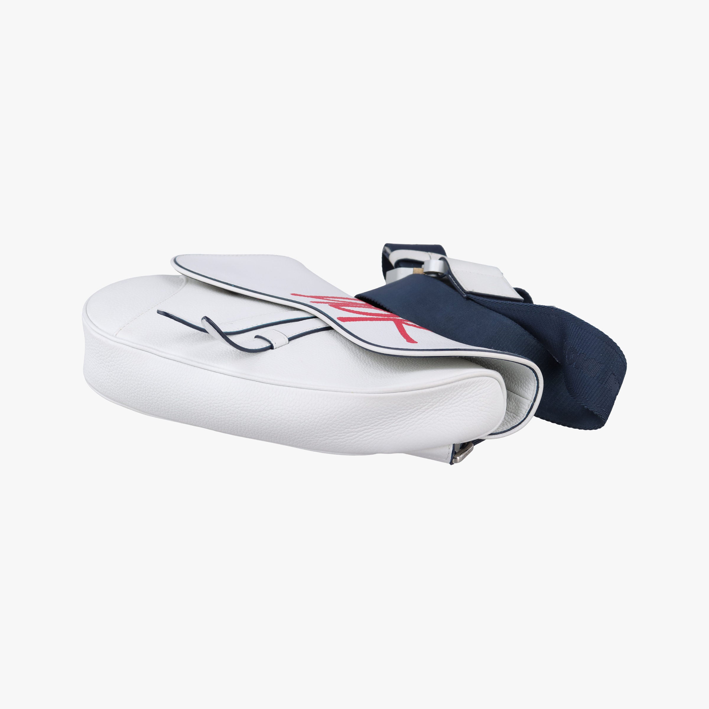 Pre-owned Christian Dior Saddle White×Red Leather  crossbodybag | stylenewstar