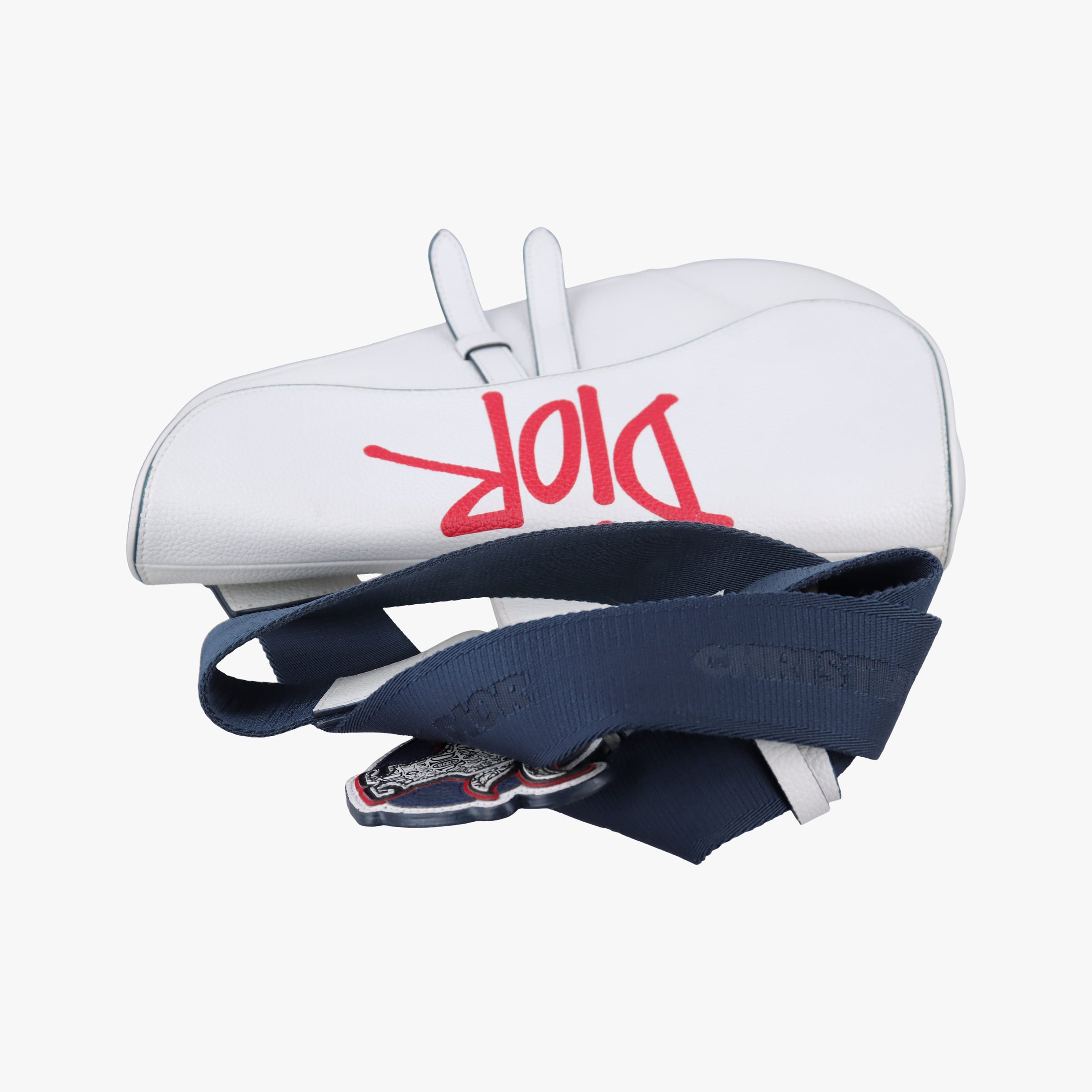 Pre-owned Christian Dior Saddle White×Red Leather  crossbodybag | stylenewstar