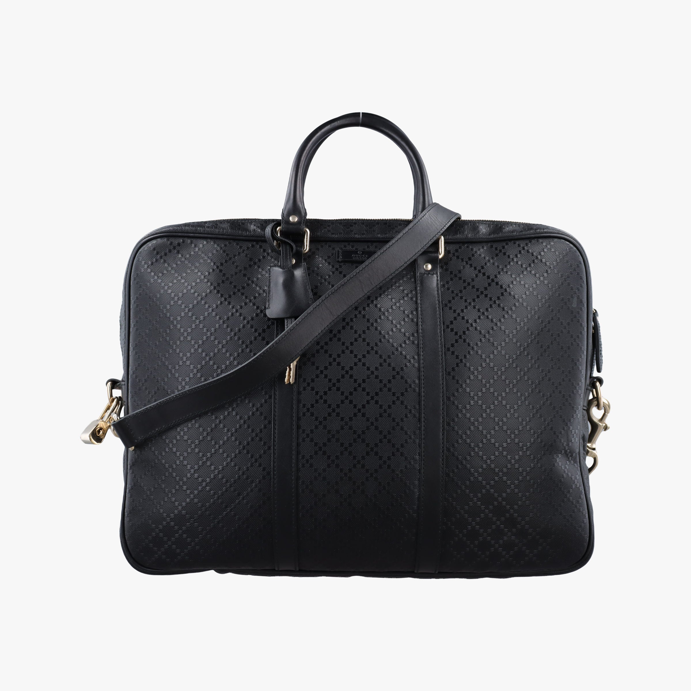 Vintage Gucci Diamante Black Leather 208463 shoulderbag | stylenewstar