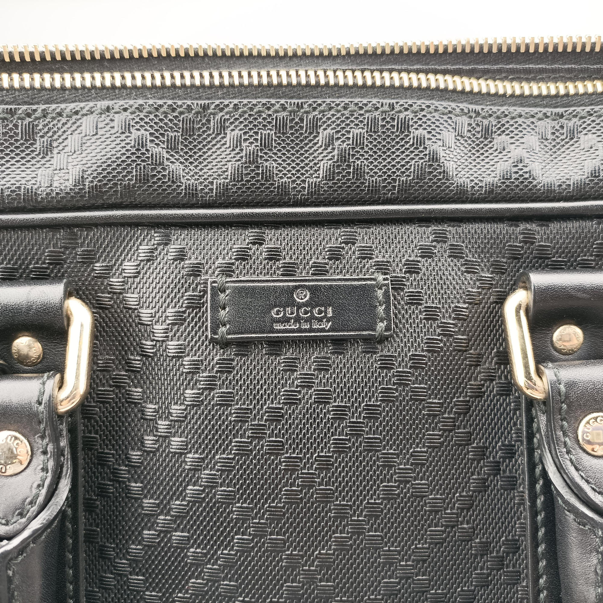 Vintage Gucci Diamante Black Leather 208463 shoulderbag | stylenewstar