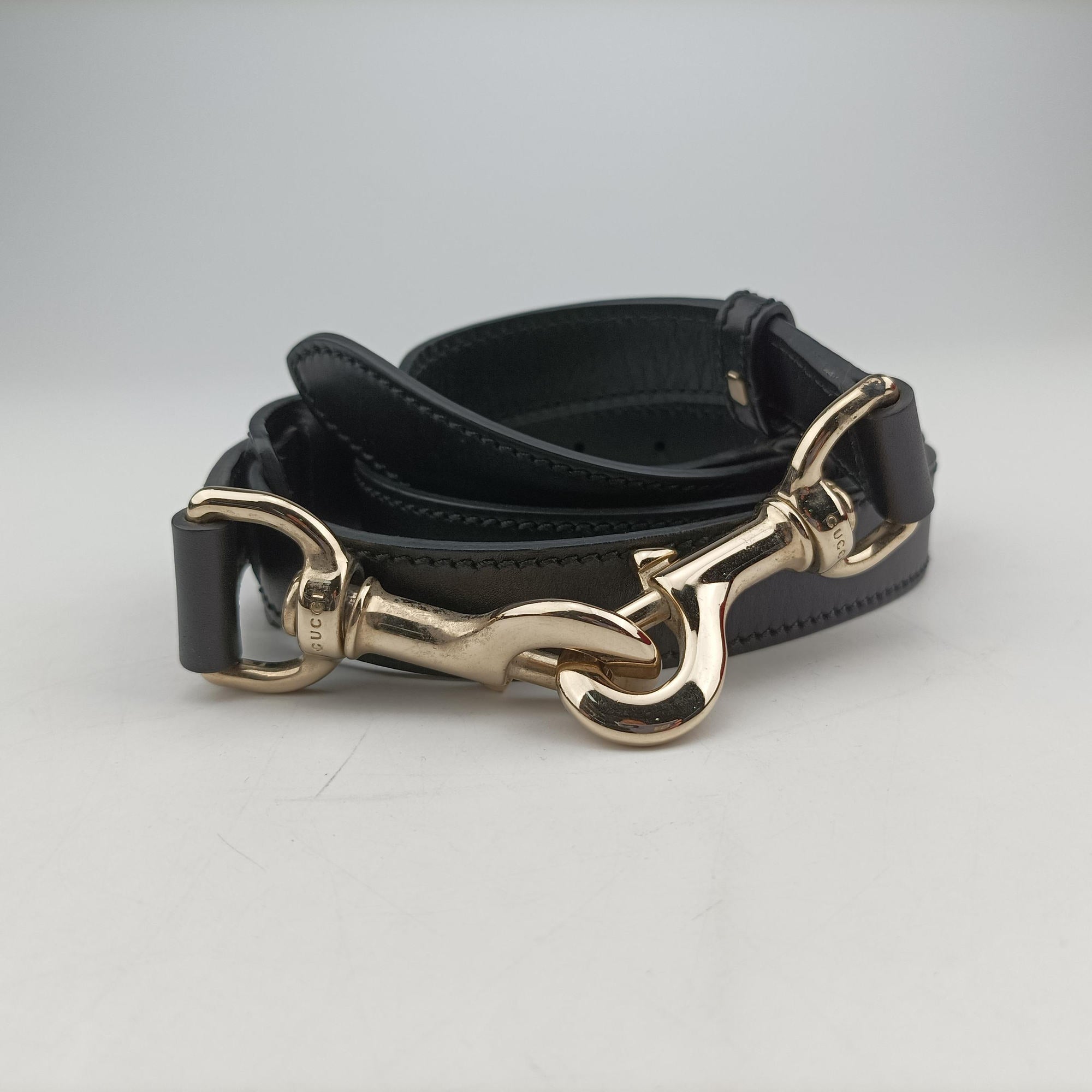 Vintage Gucci Diamante Black Leather 208463 shoulderbag | stylenewstar
