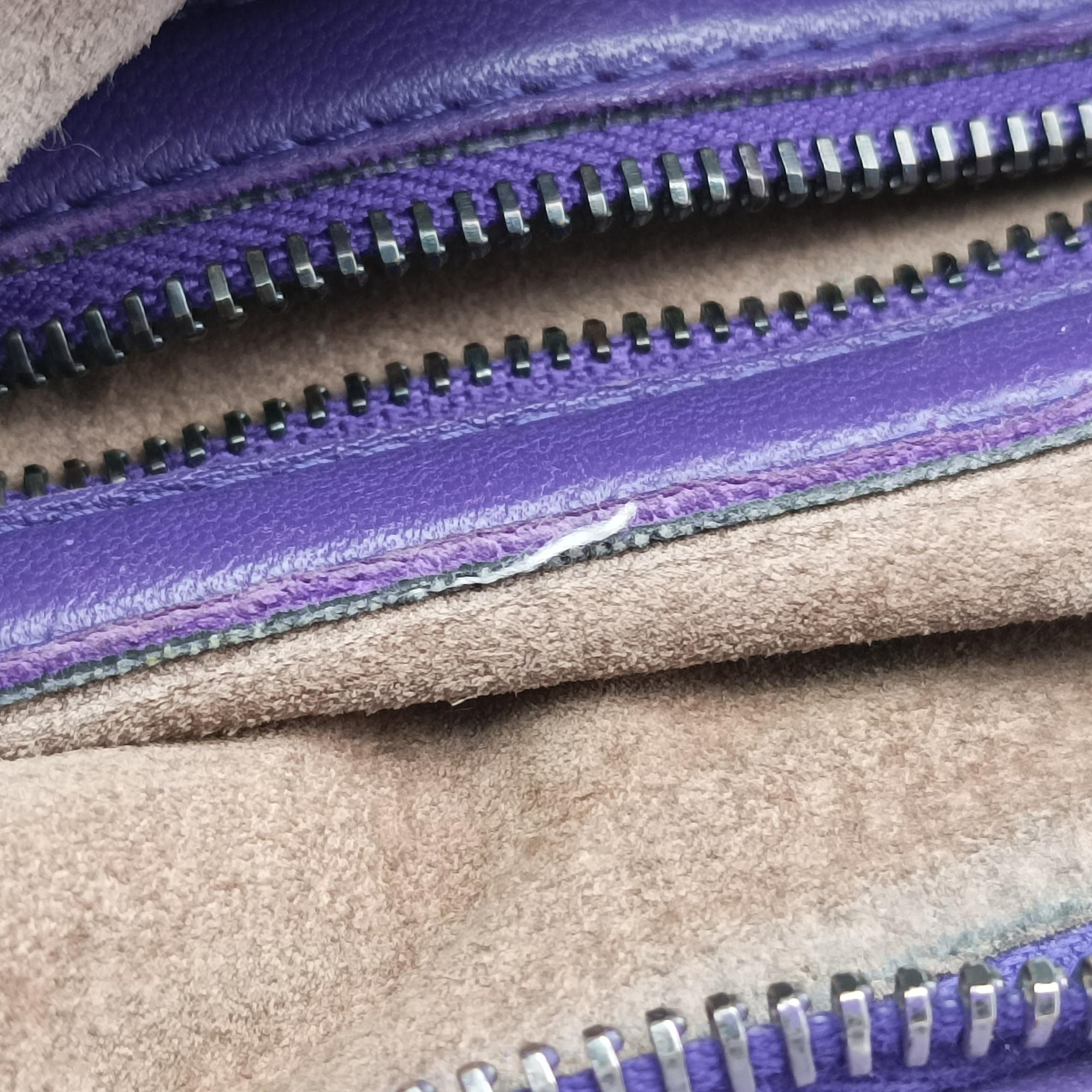 Pre-owned Bottega Veneta Intrecciato Purple lambskin  handbag | stylenewstar